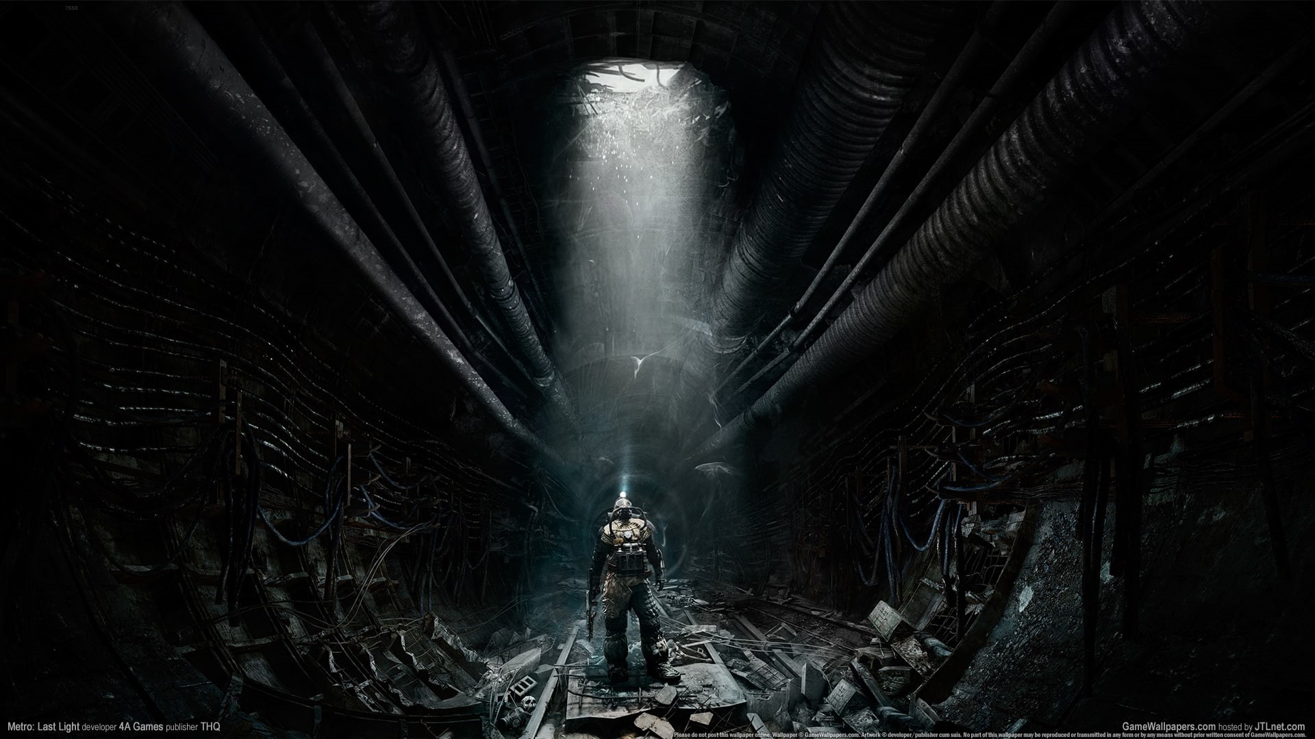 metropolis, lighting equipment, tunnel, full length, built structure, 1080P, Lemma, human representation, representation, history, the past, metal, Metro 2033, HD Wallpaper