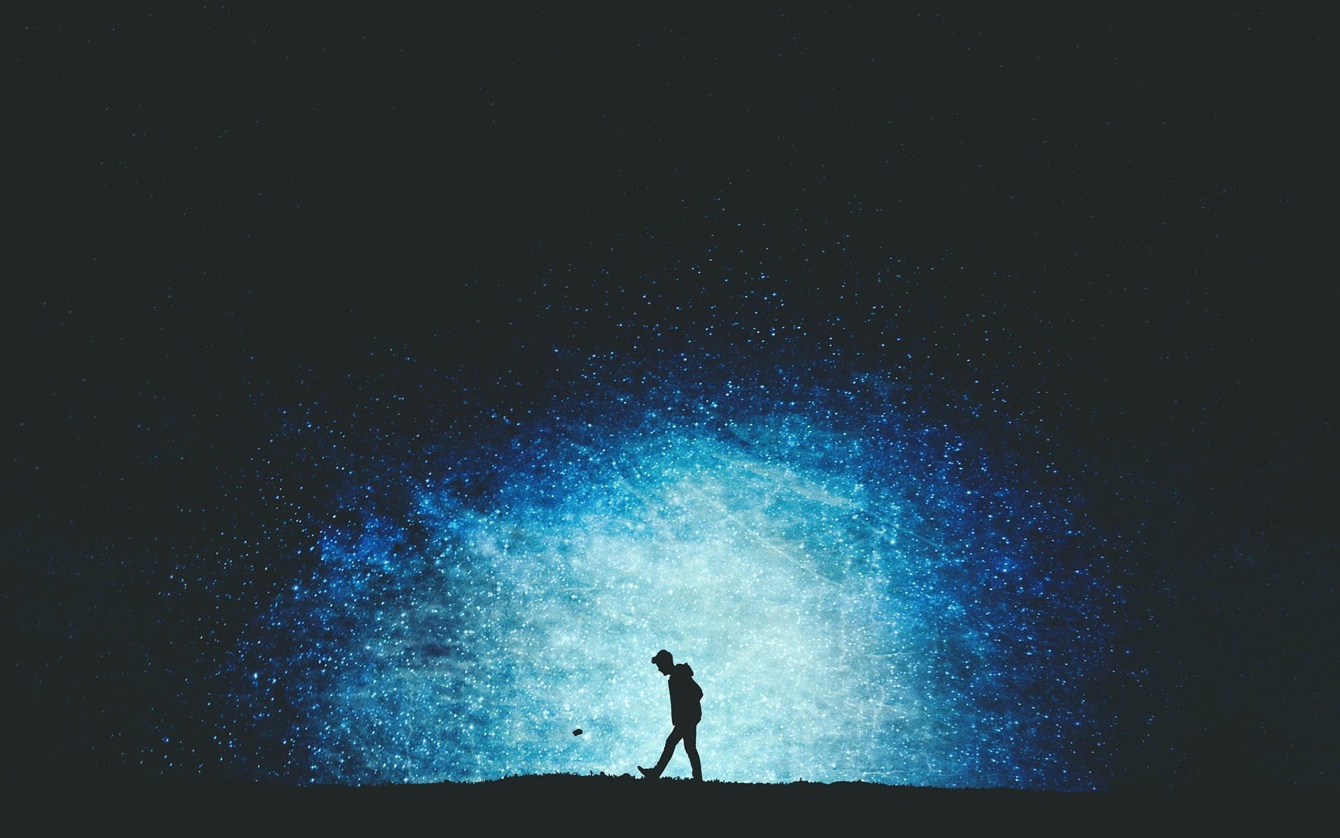 dust, Dark, night, Walking, 1080P, Particle, Alone, HD Wallpaper