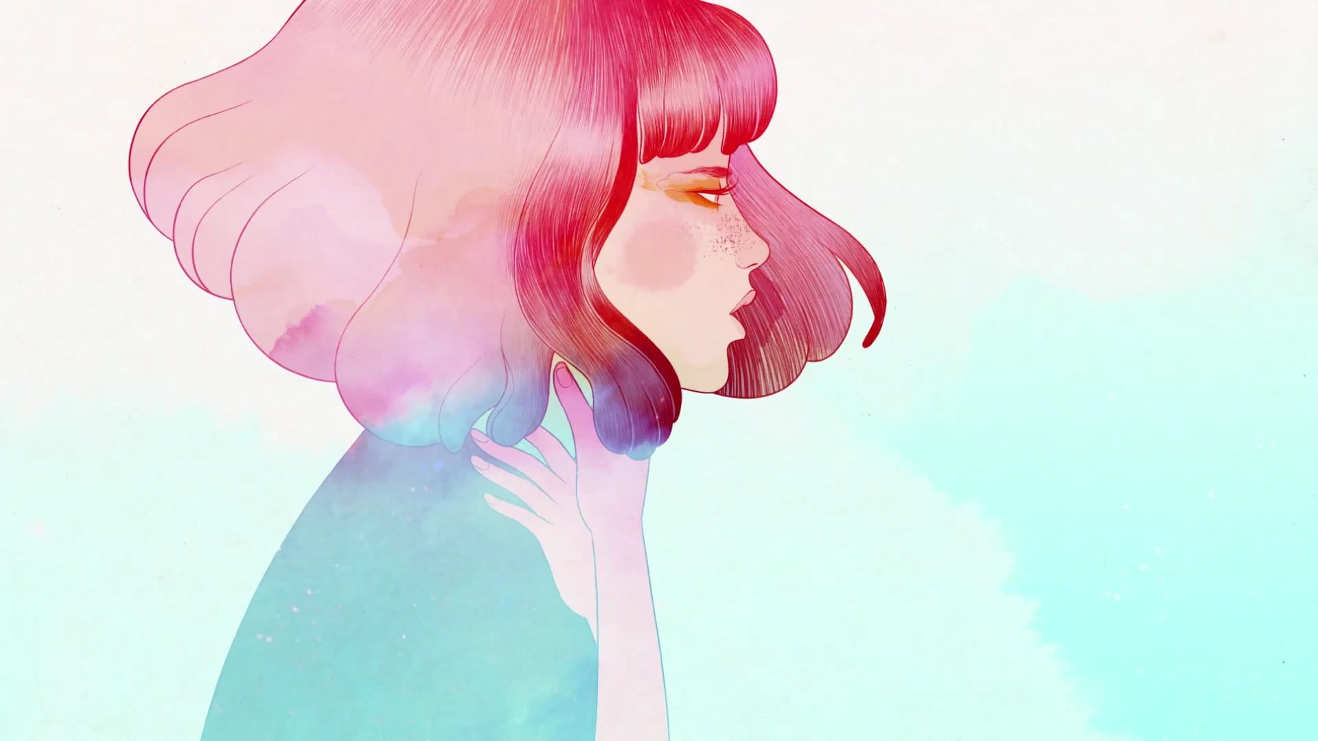 Gris (Video Game), minimalism, 1080P, HD Wallpaper