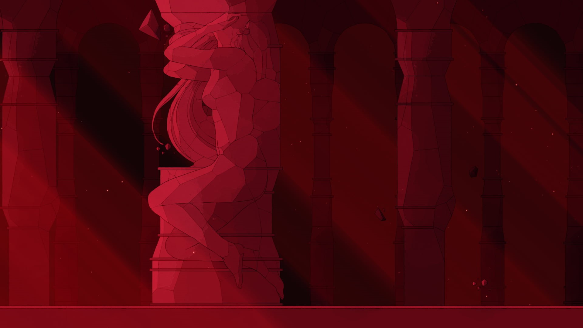 video games, screen shot, sadness, Gris (Video Game), 1080P, HD Wallpaper