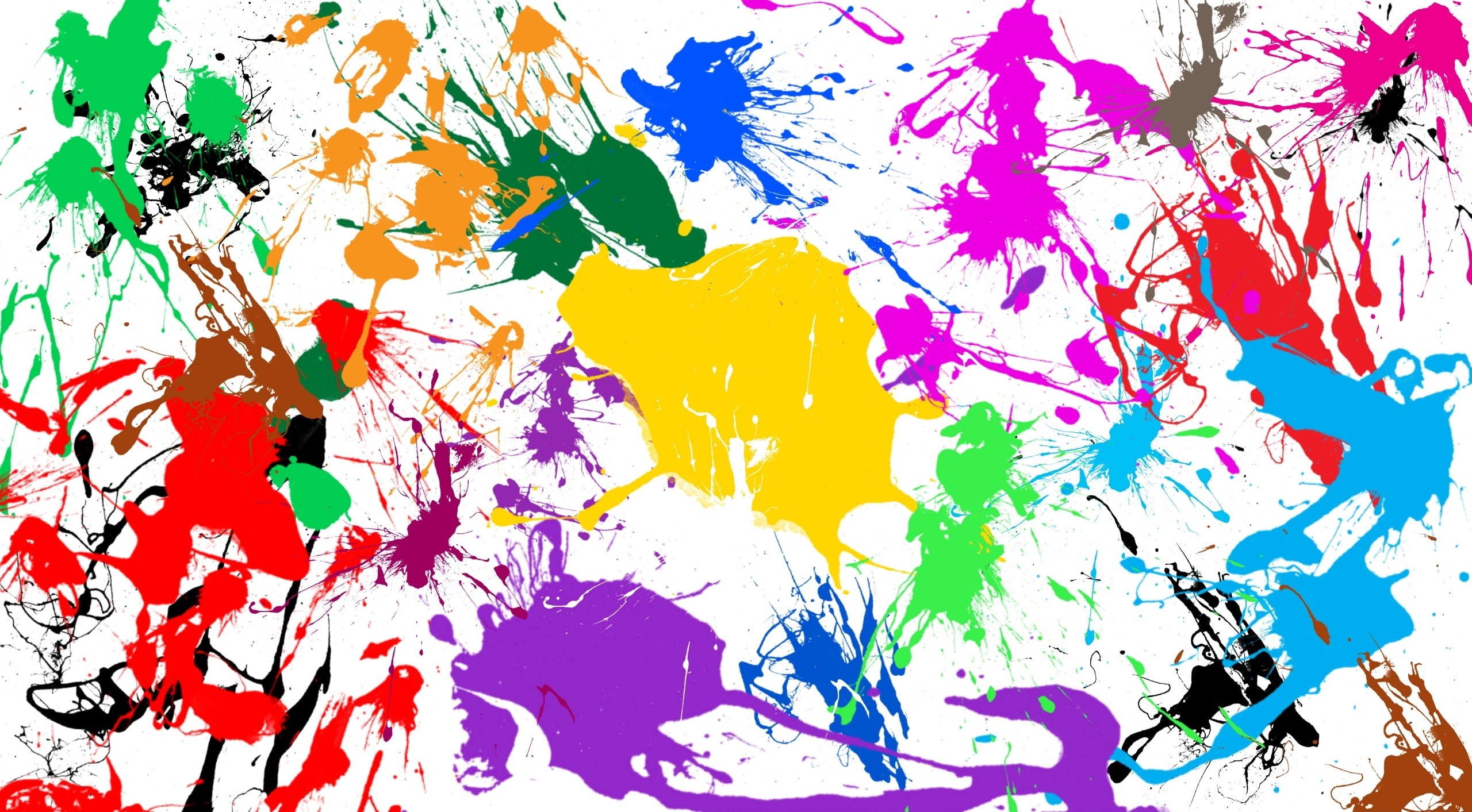 red, painting, yellow, paper, 2K, Paint, art and craft, chaos, pattern, vibrant color, no people, indoors, blob, Colorful, painted, craft, smudged, paintings, HD Wallpaper