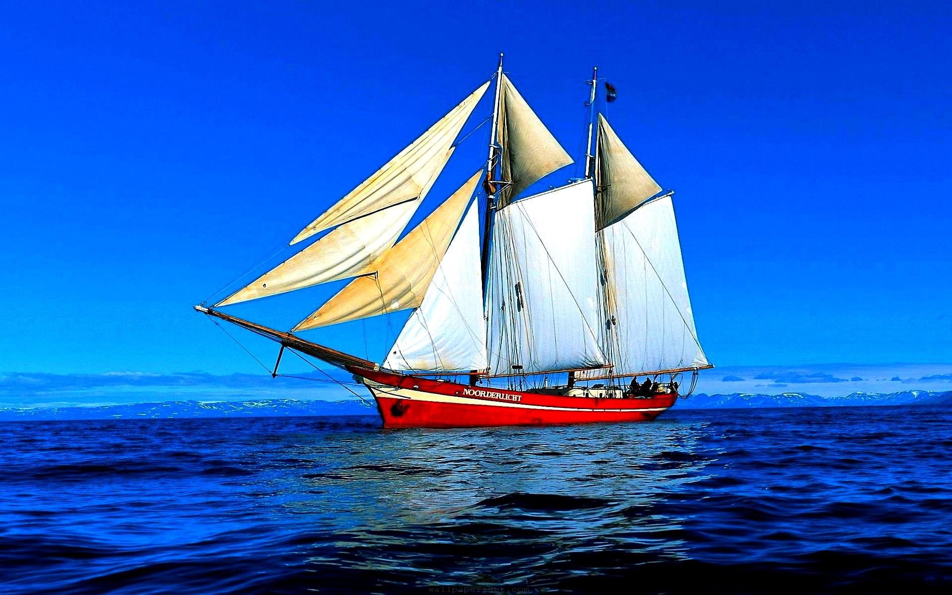 1080P, norway, boats, towards, sailing, ship, east, HD Wallpaper