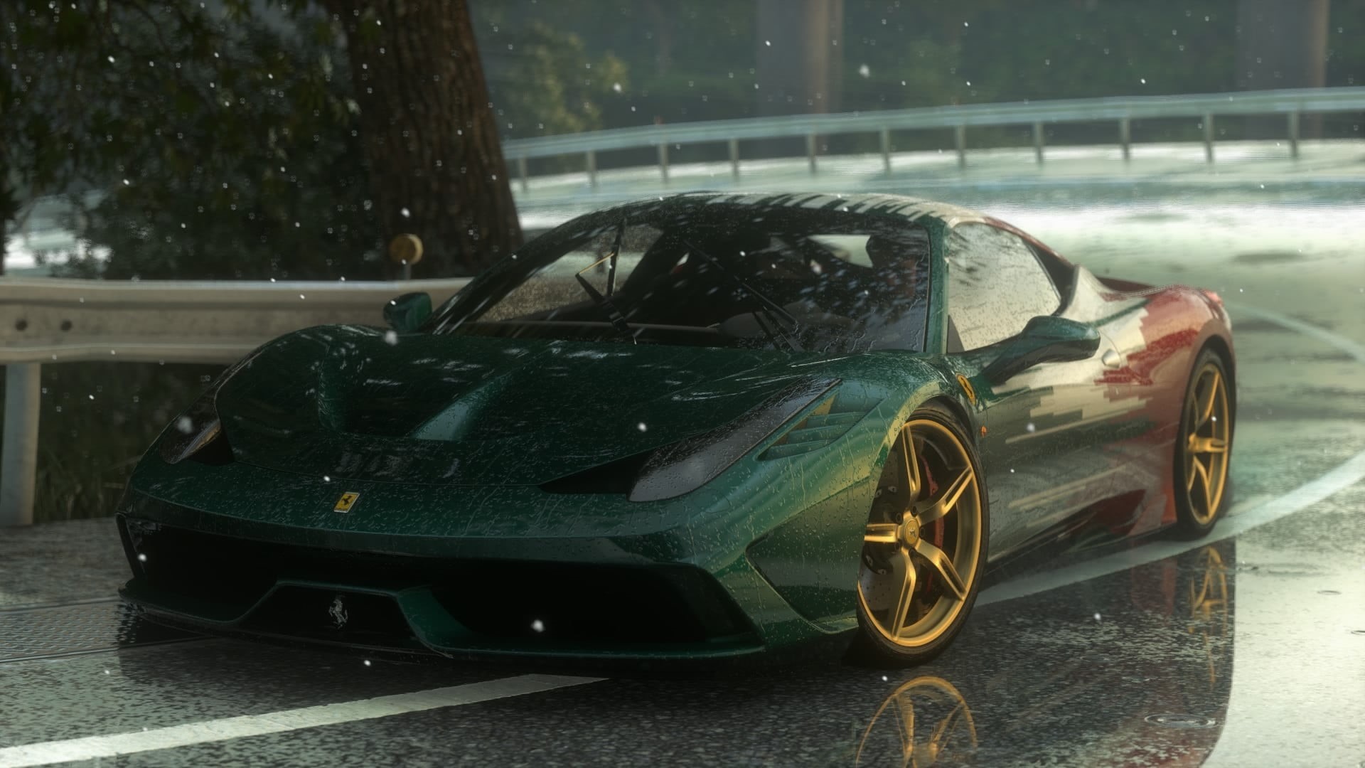 window, transportation, glass - material, nature, mode of transportation, motor vehicle, day, outdoors, 2015 Ferrari 458 Speciale A, Driveclub, road, racing, HD Wallpaper
