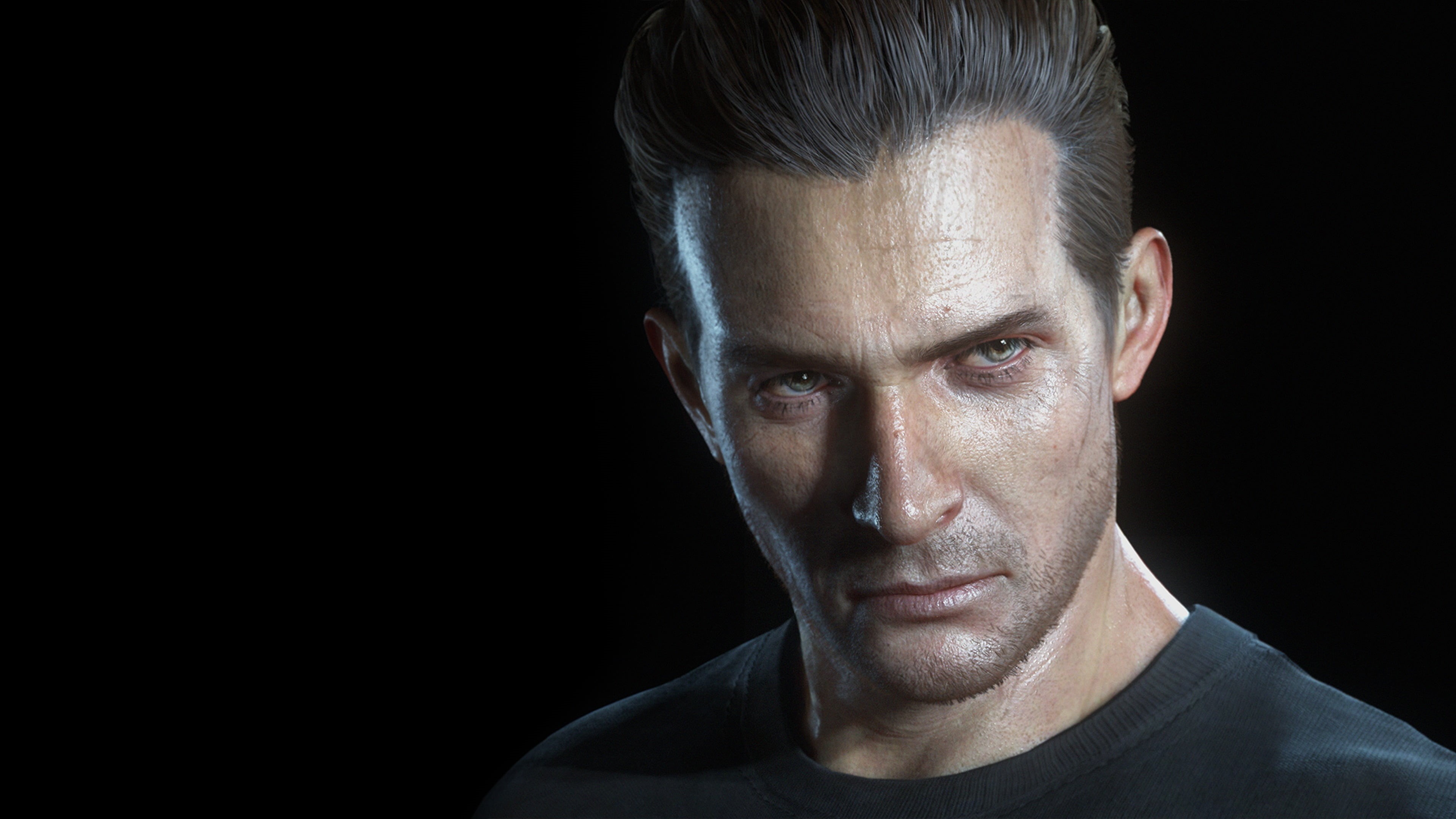 human body part, body part, one person, mature adult, close-up, 4K, s, men, rafe adler, headshot, human face, contemplation, Uncharted 4: A Thiefs End, HD Wallpaper