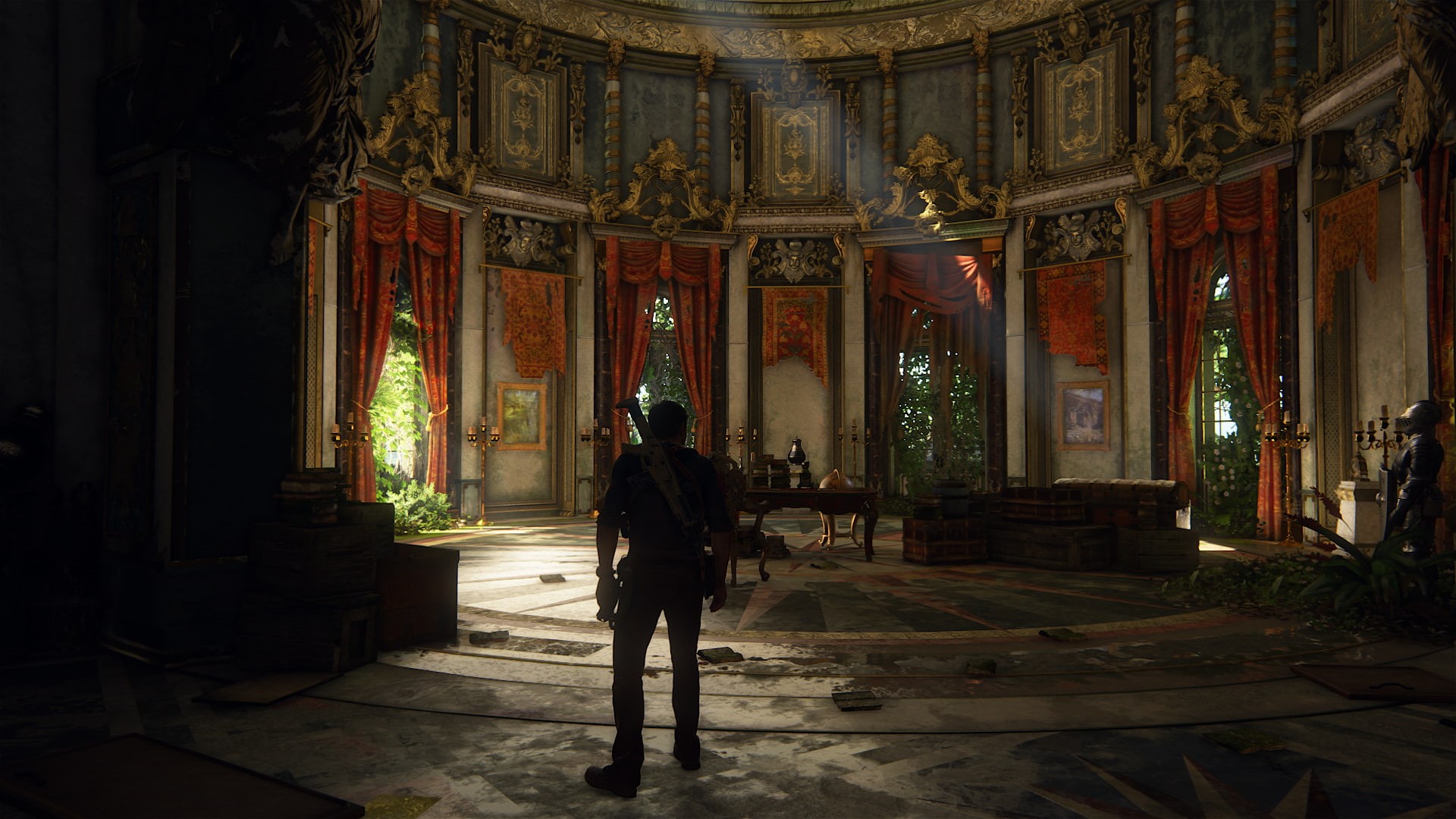 full length, building, day, the past, architecture, men, leisure activity, standing, built structure, uncharted, place of worship, 1080P, Uncharted 4: A Thiefs End, HD Wallpaper