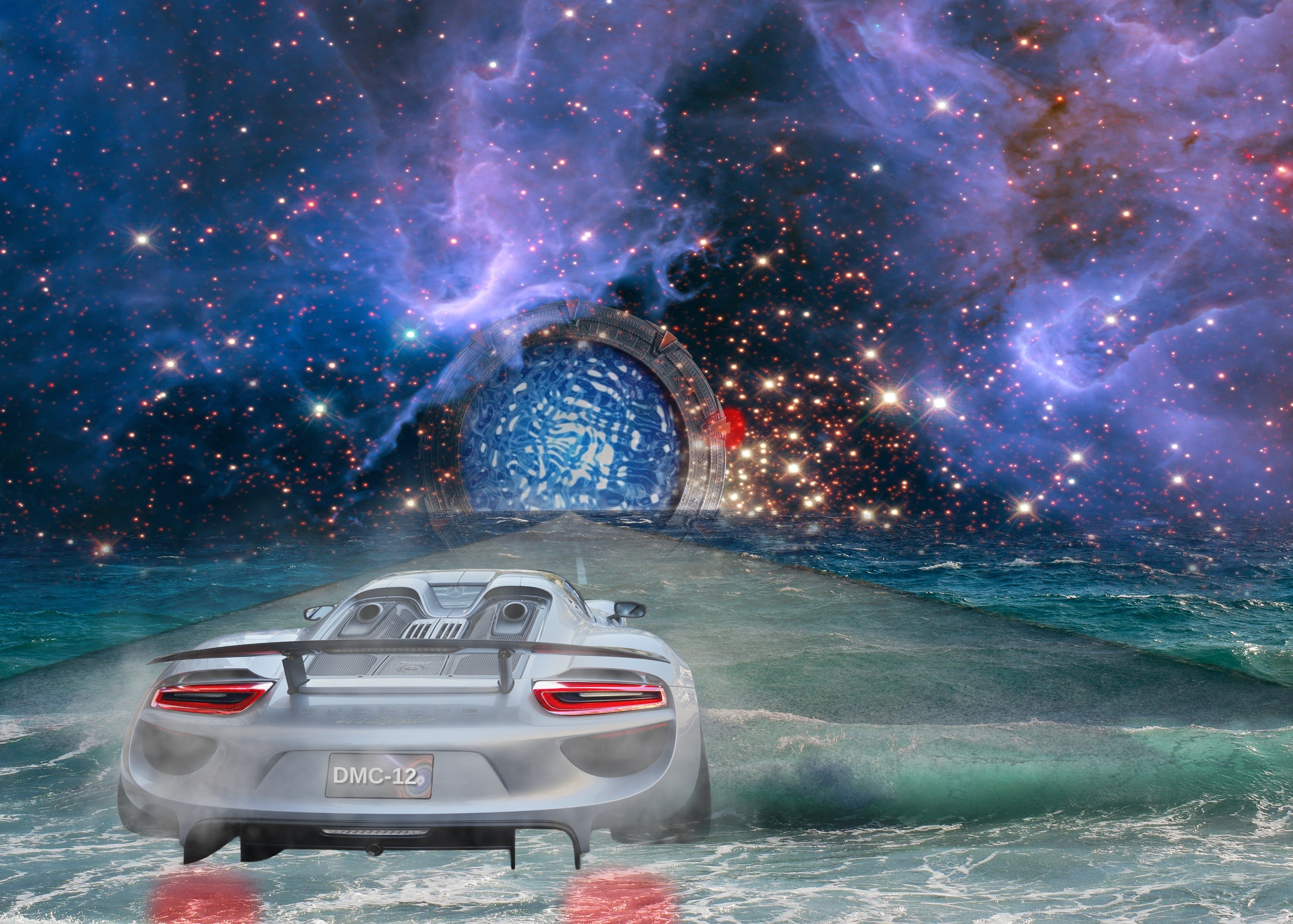 universe, emergence, fantasy, big bang, ocean, star - space, nautical vessel, astronomy, time travel, no people, infinite, fantasy world universe, cyber, HD Wallpaper
