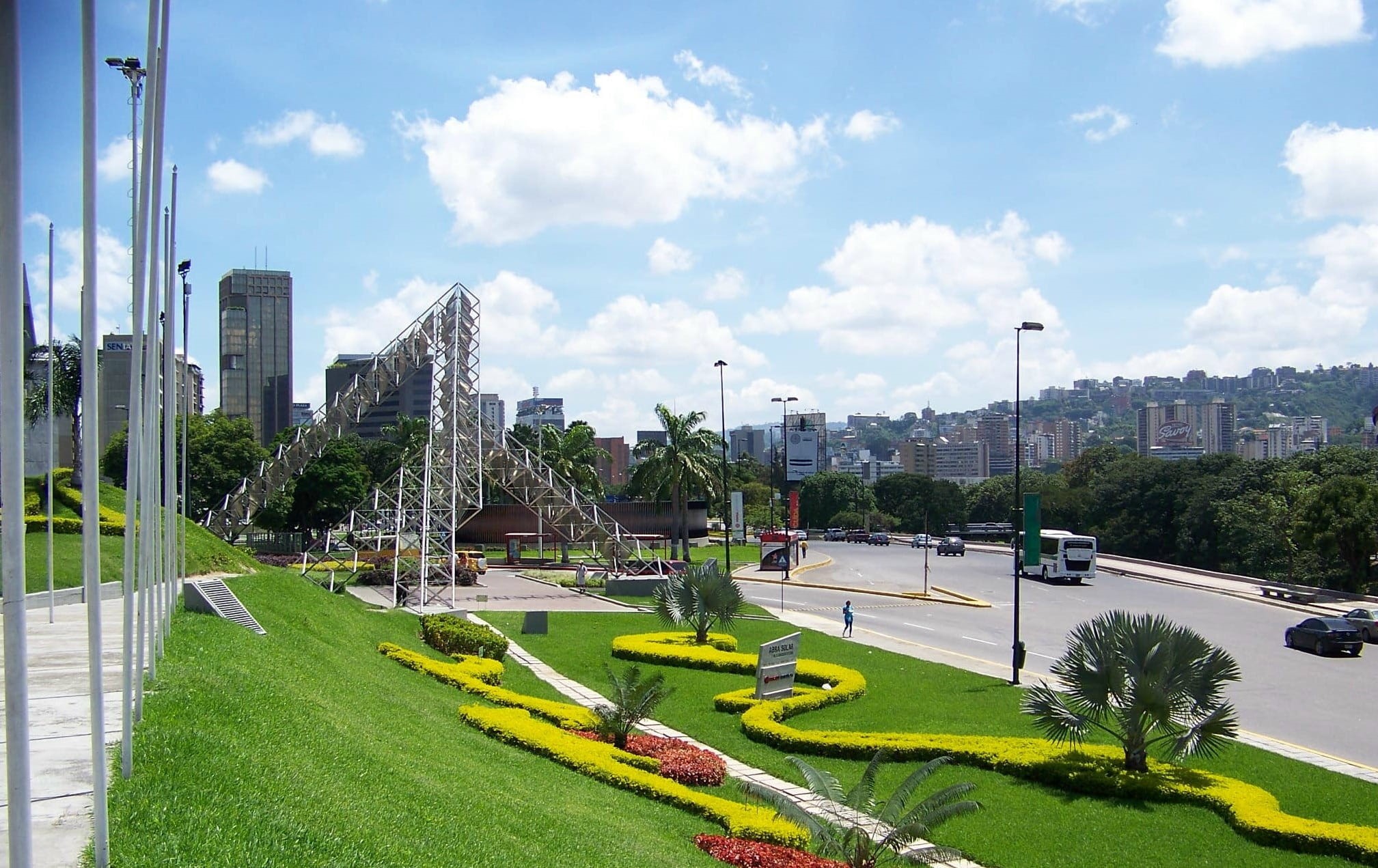 landscape, cityscape, office building exterior, near, Caracas, field, venezuela, Venezuela, no people, urban Scene, architecture, cloud - sky, sky, park - man made space, HD Wallpaper