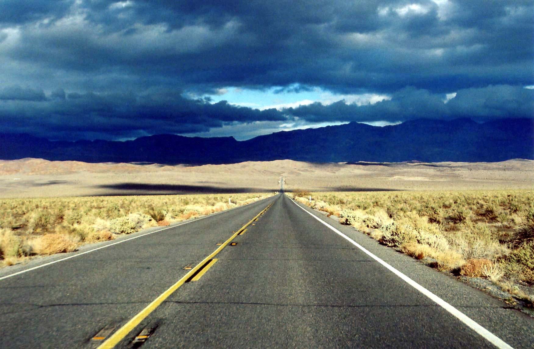 winter, sky, highway, landscape, gray, road, 720P, nature, concrete road, uSA, outdoors, no People, concrete, Saved, road Trip, mountain, journey, cloud - Sky, HD Wallpaper