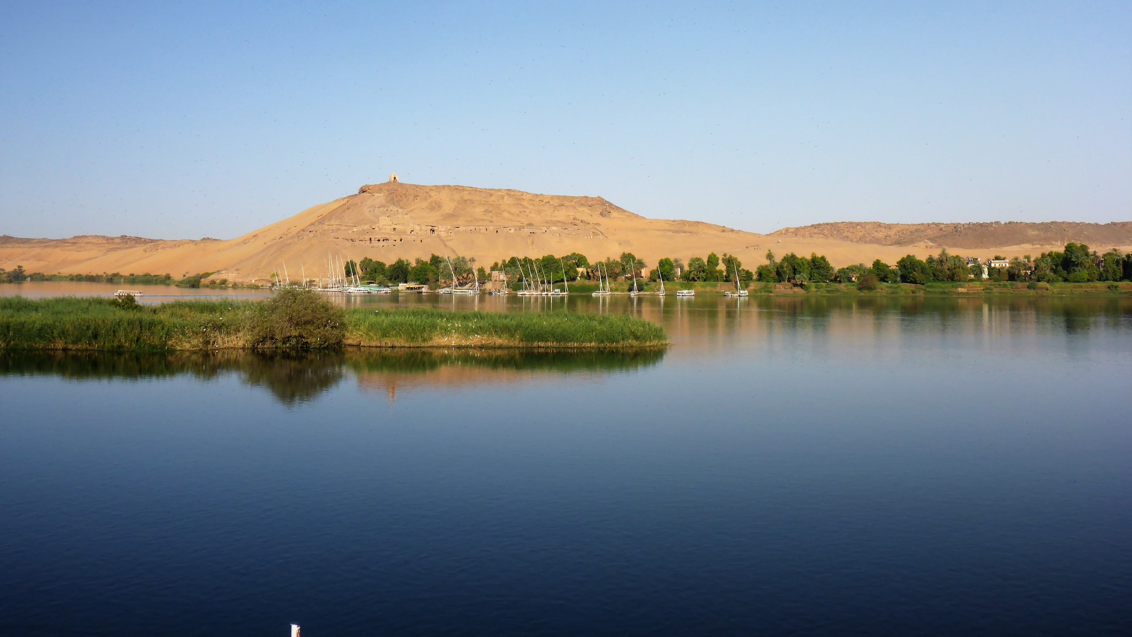 lake, outdoors, landscape photography, land, nature, tranquil scene, scenics - nature, clear sky, no people, river, day, non-urban scene, photography, egypt, HD Wallpaper