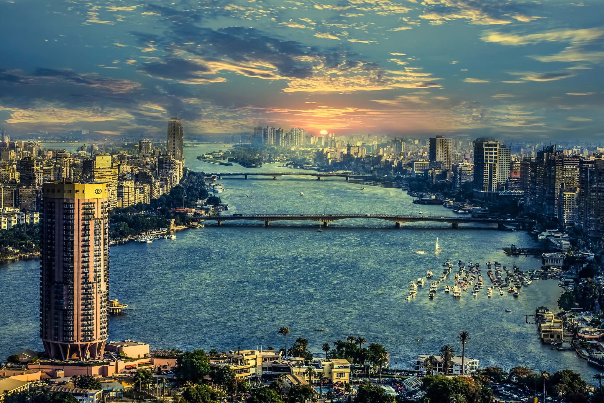 Egypt, Cairo, the river Nile, 1080P, HD Wallpaper