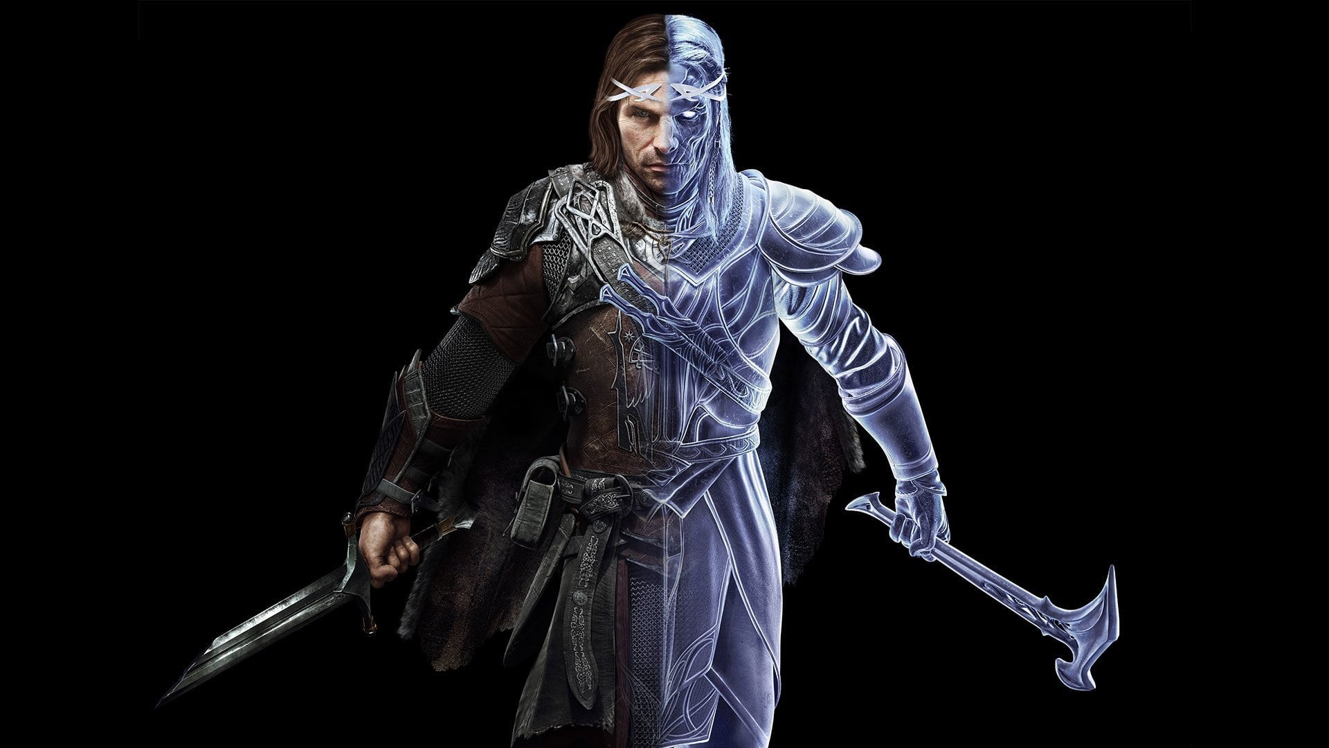 Talion (Middle-earth), studio shot, aggression, cut out, black background, crime, holding, males, social issues, weapon, black color, men, adult, front view, HD Wallpaper