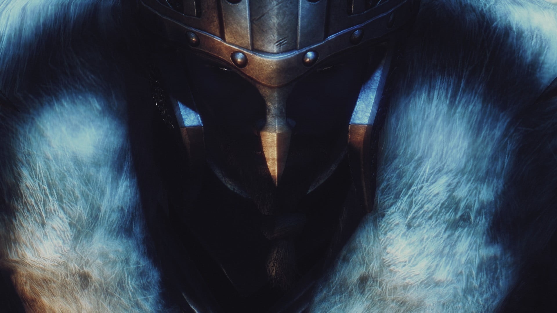 lifestyles, wearing, digital, day, black, real people, blue, livestock, armor, close-up, warrior, indoors, man, adult, animal body part, helmet, HD Wallpaper