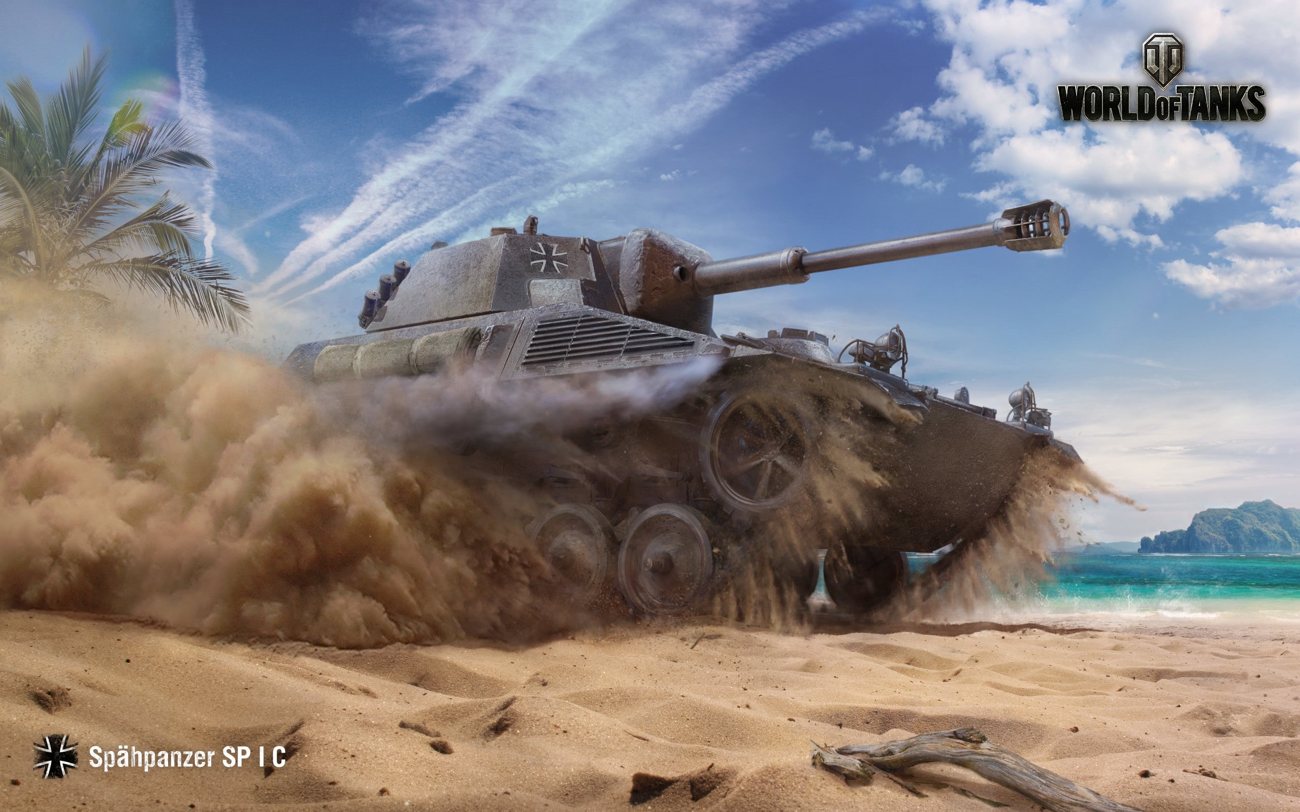 sky, The sky, outdoors, World Of Tanks, land, day, mode of transportation, Dust, land vehicle, architecture, beach, scenics - nature, building exterior, HD Wallpaper