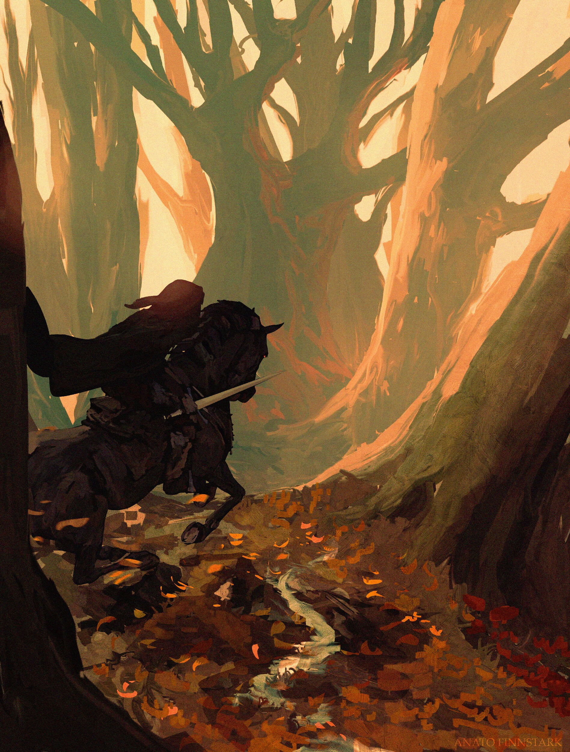 Nazgûl, fantasy art, 1080P, The Lord of the Rings, Phone HD Wallpaper