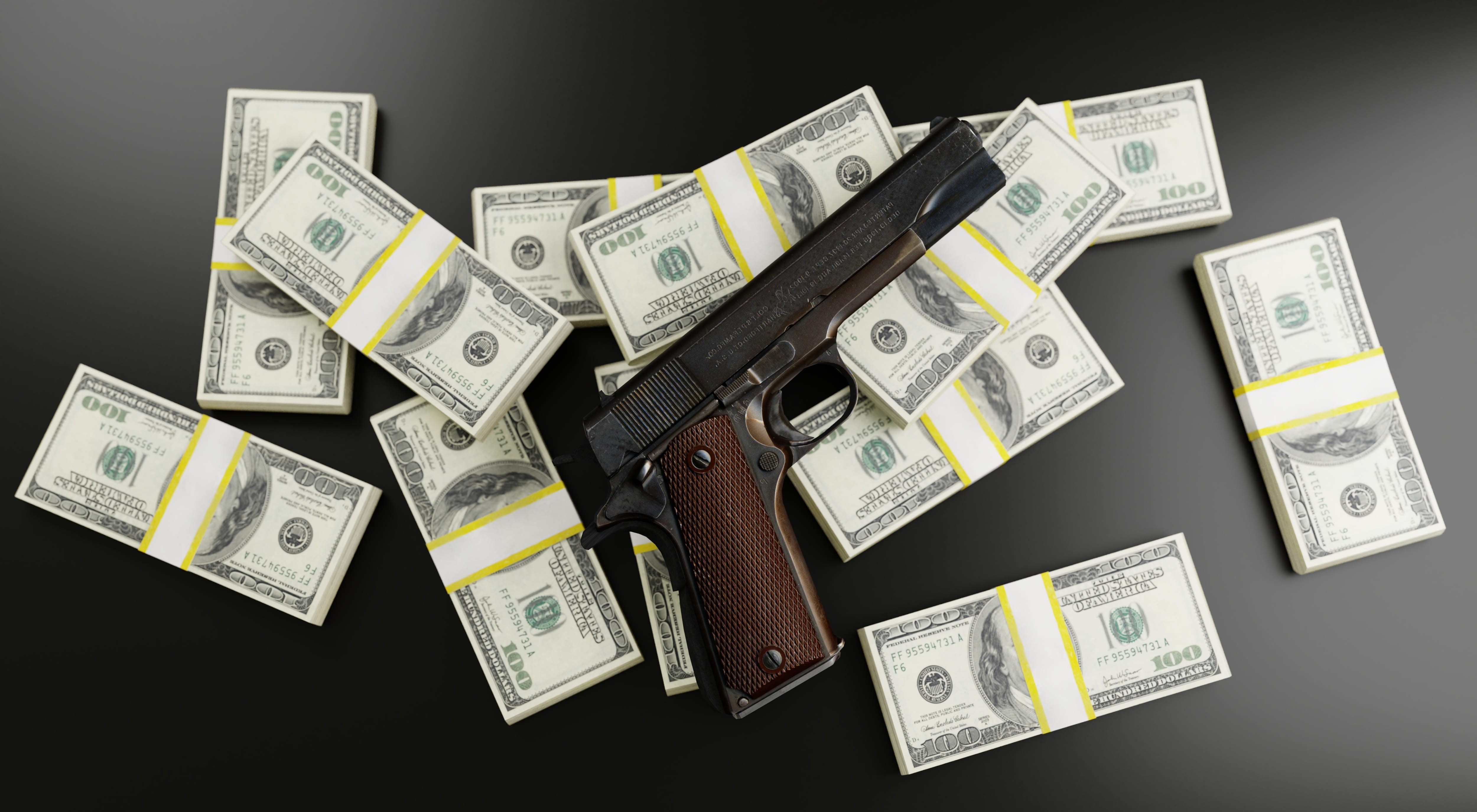 no people, bloody, western script, studio shot, finance, high angle view, gray, heap, business, cash, bank, mob, bribe, crime, black background, dollars, HD Wallpaper