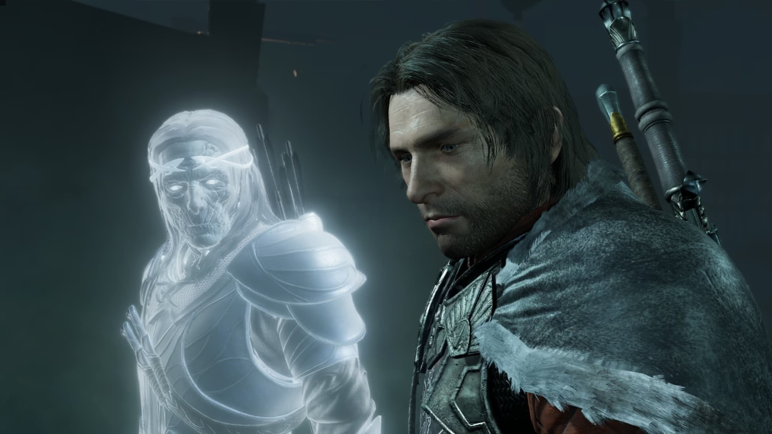adult, side view, looking, portrait, Middle-Earth: Shadow of War, men, illuminated, close-up, serious, skill, young men, young adult, one person, Middle Earth Shadow of War, HD Wallpaper