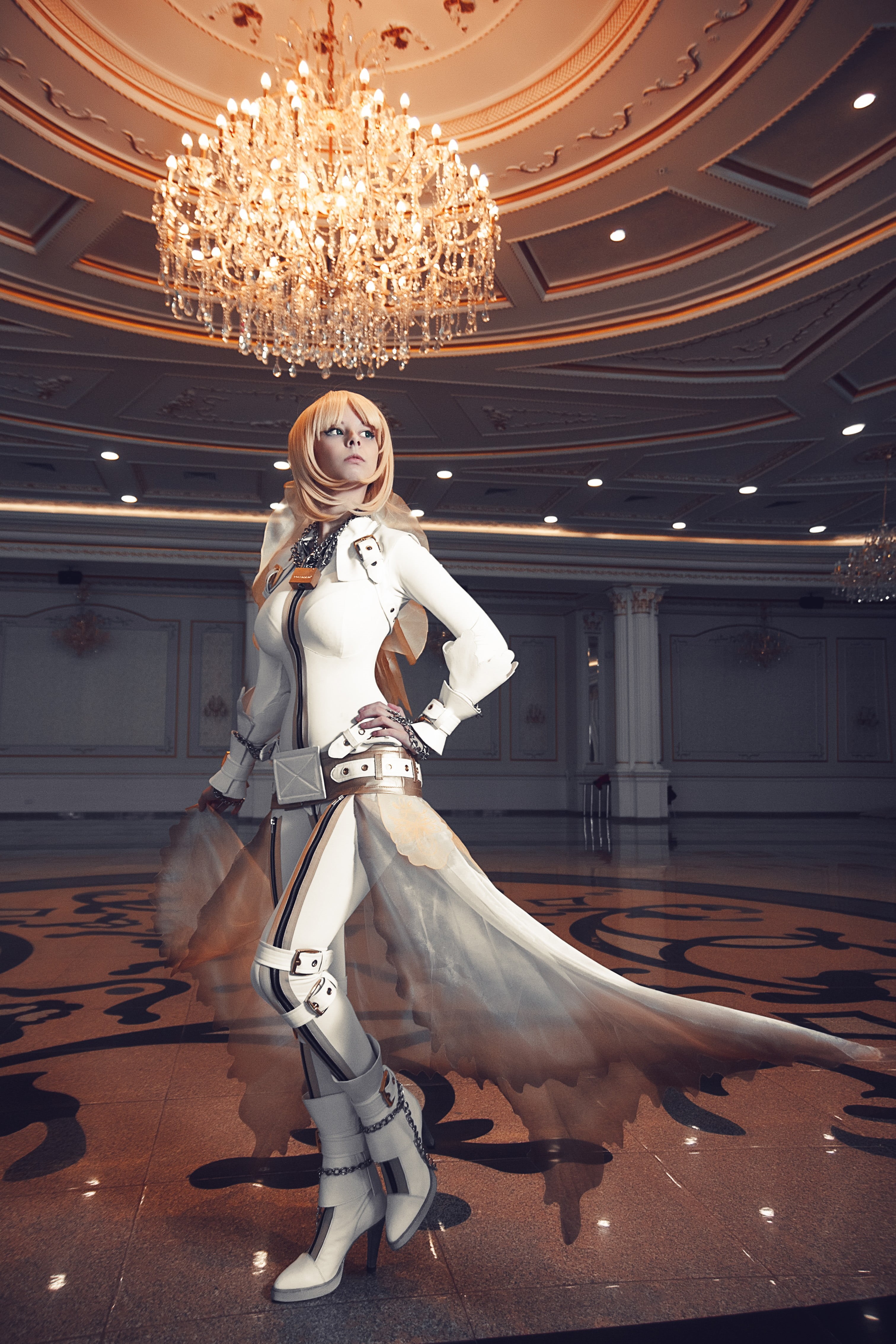 boots, women, long hair, blue eyes, elegance, ballroom, young adult, beautiful people, animated, wearing, Helly von Valentine, hairstyle, standing, Phone HD Wallpaper
