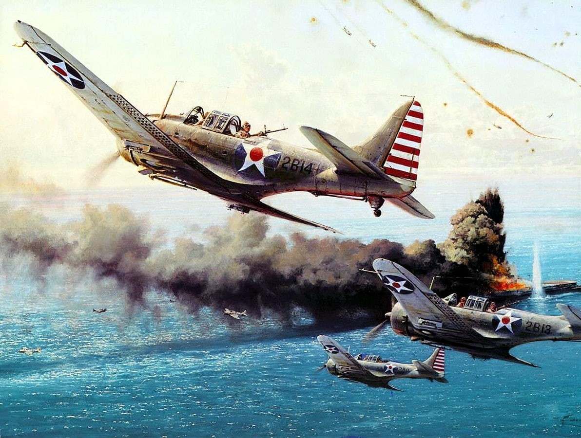 Military Aircraft, 480P, McDonnell Douglas, aircraft, Dive Bomber, Dauntless, pacific, World War II, HD Wallpaper