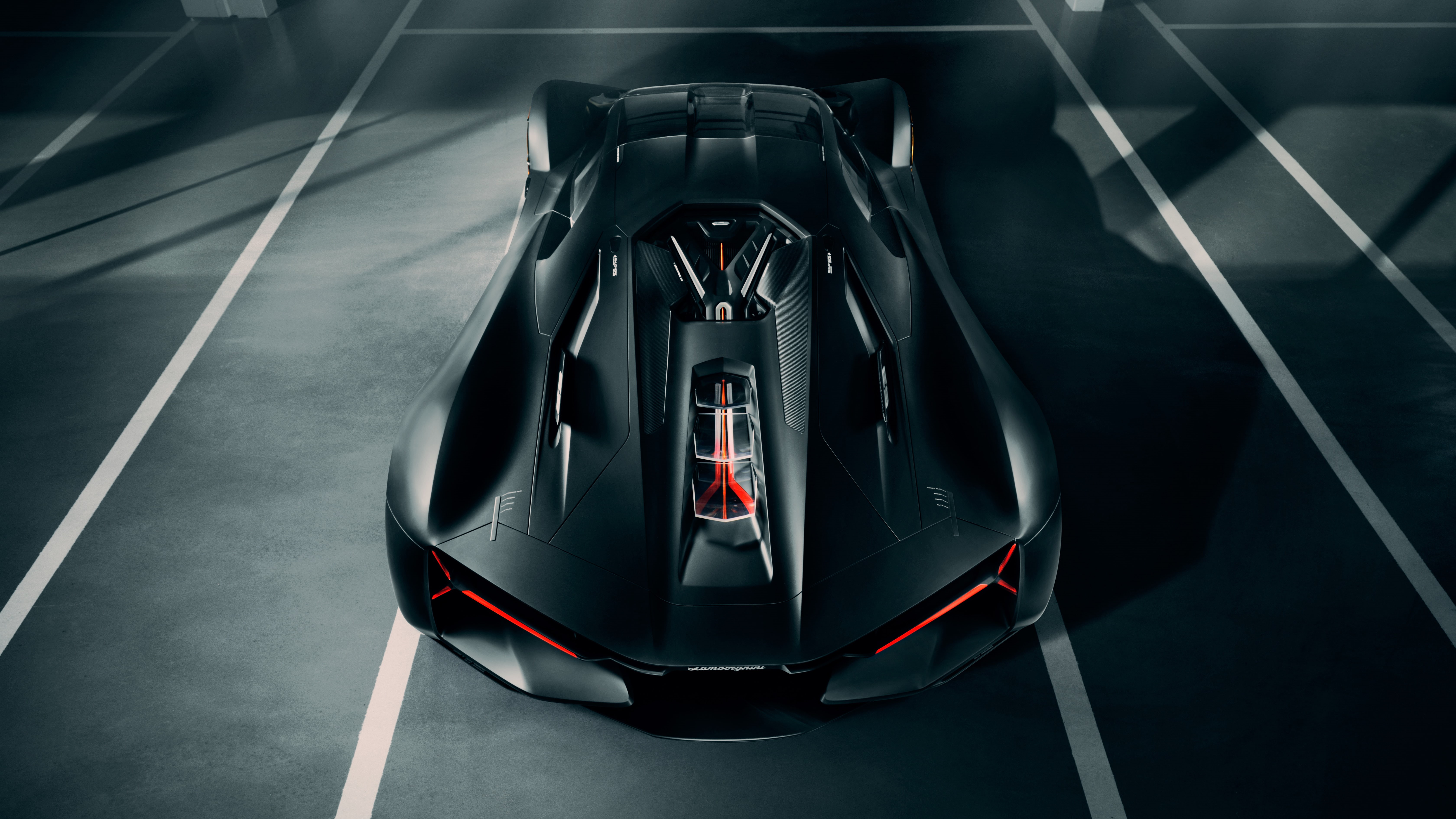 5K, Terzo, Lamborghini, Rear, Millennio, 2019, HD Wallpaper