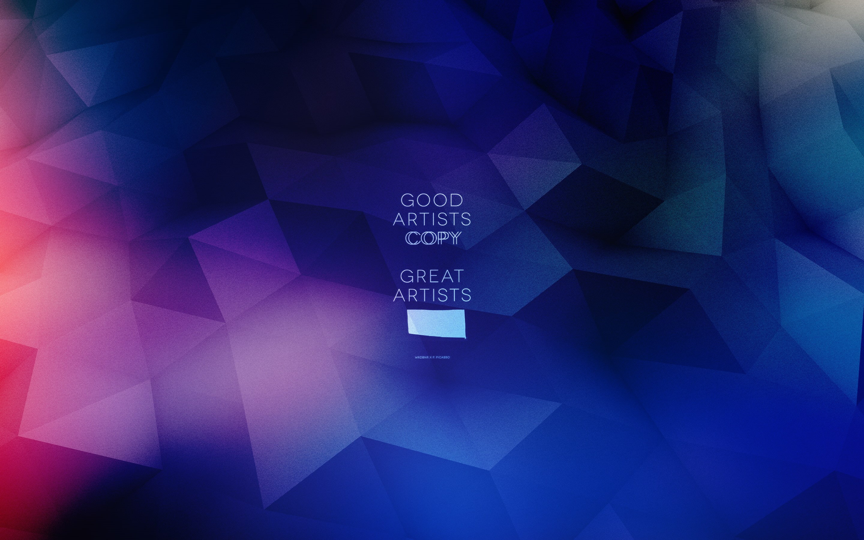 Great artists steal, 2K, Popular quotes, Retina, Pablo Picasso, Good artists copy, HD Wallpaper