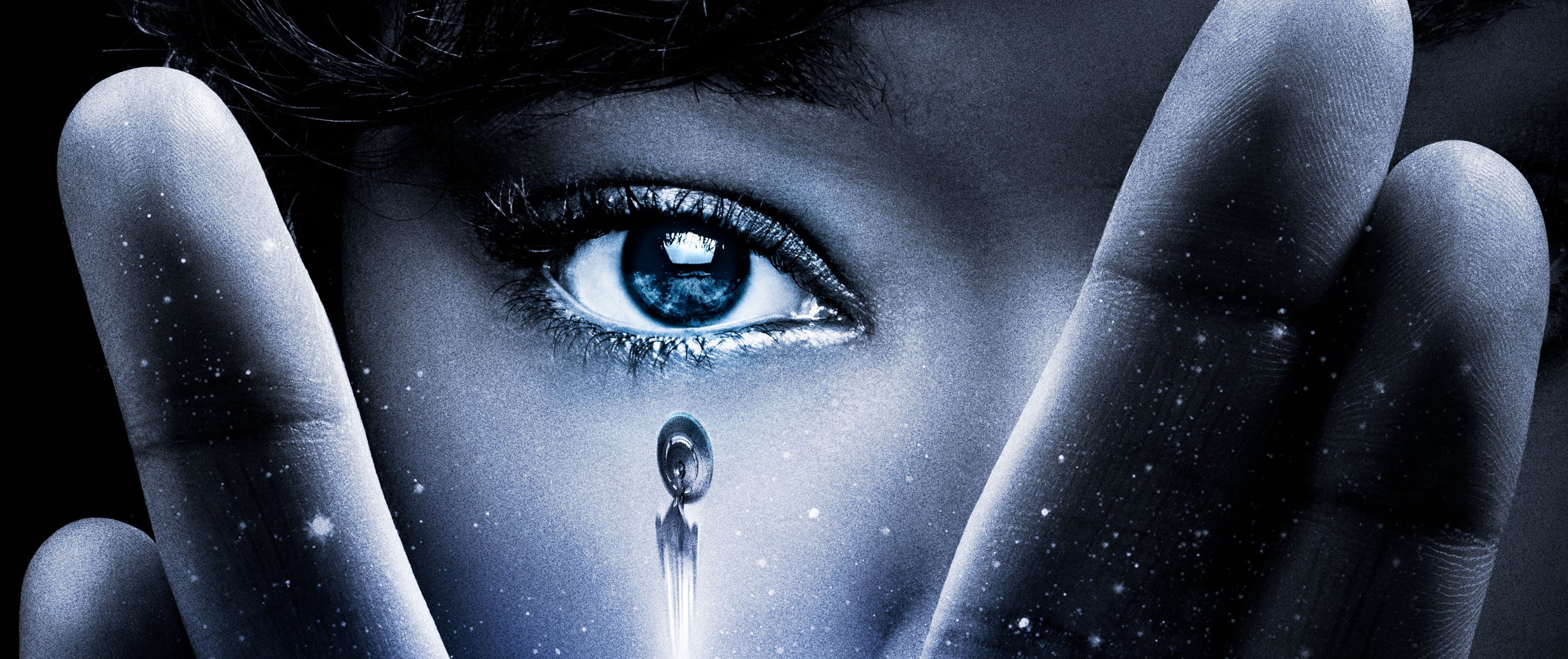 looking at camera, dark, young adult, science fiction, women, indoors, star trek discovery, 2K, human eye, black color, body part, blue, eye, human body part, HD Wallpaper