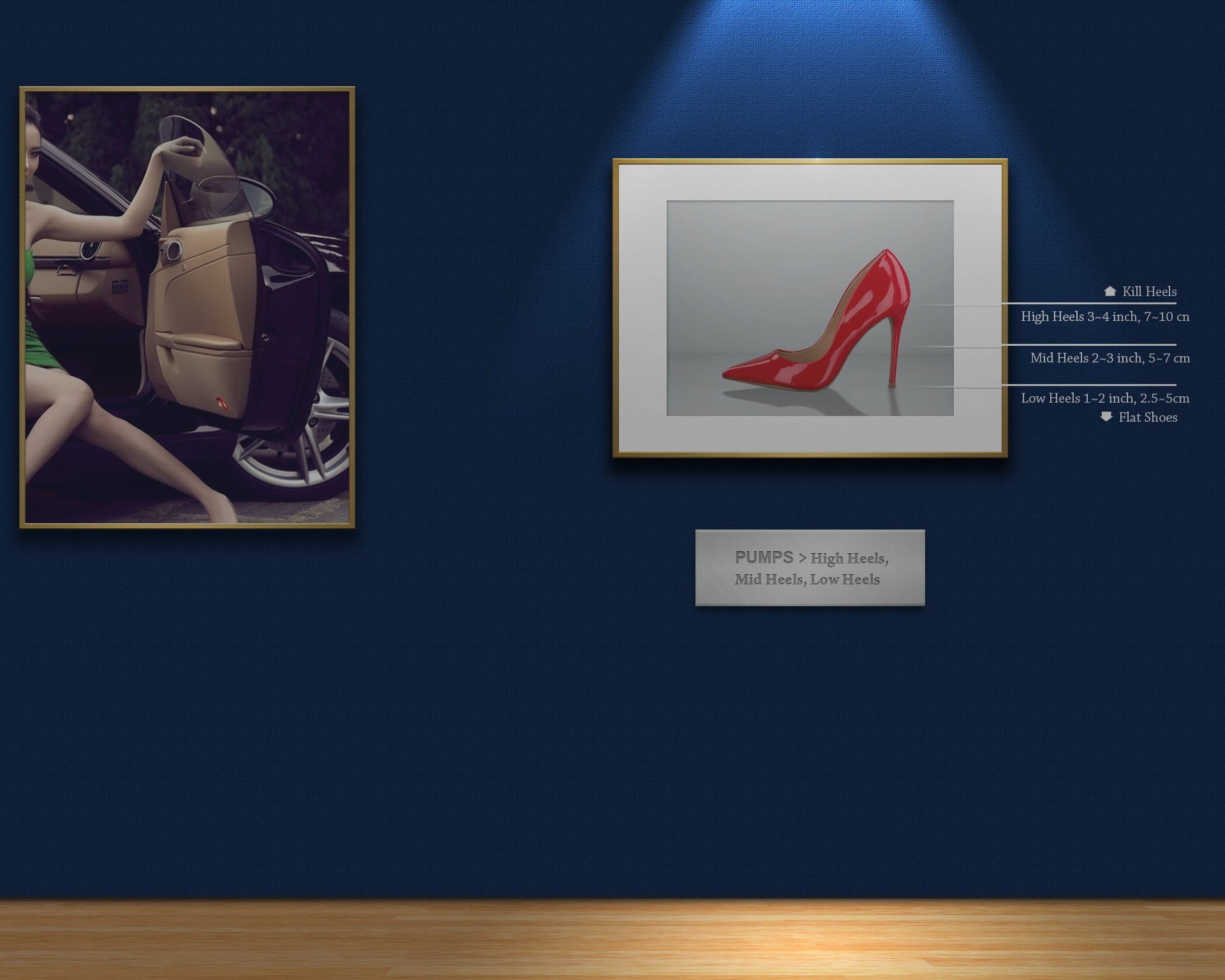 pumps, museum, creativity, blue, text, representation, art and craft, frame, female likeness, indoors, human representation, picture, close-up, message, HD Wallpaper