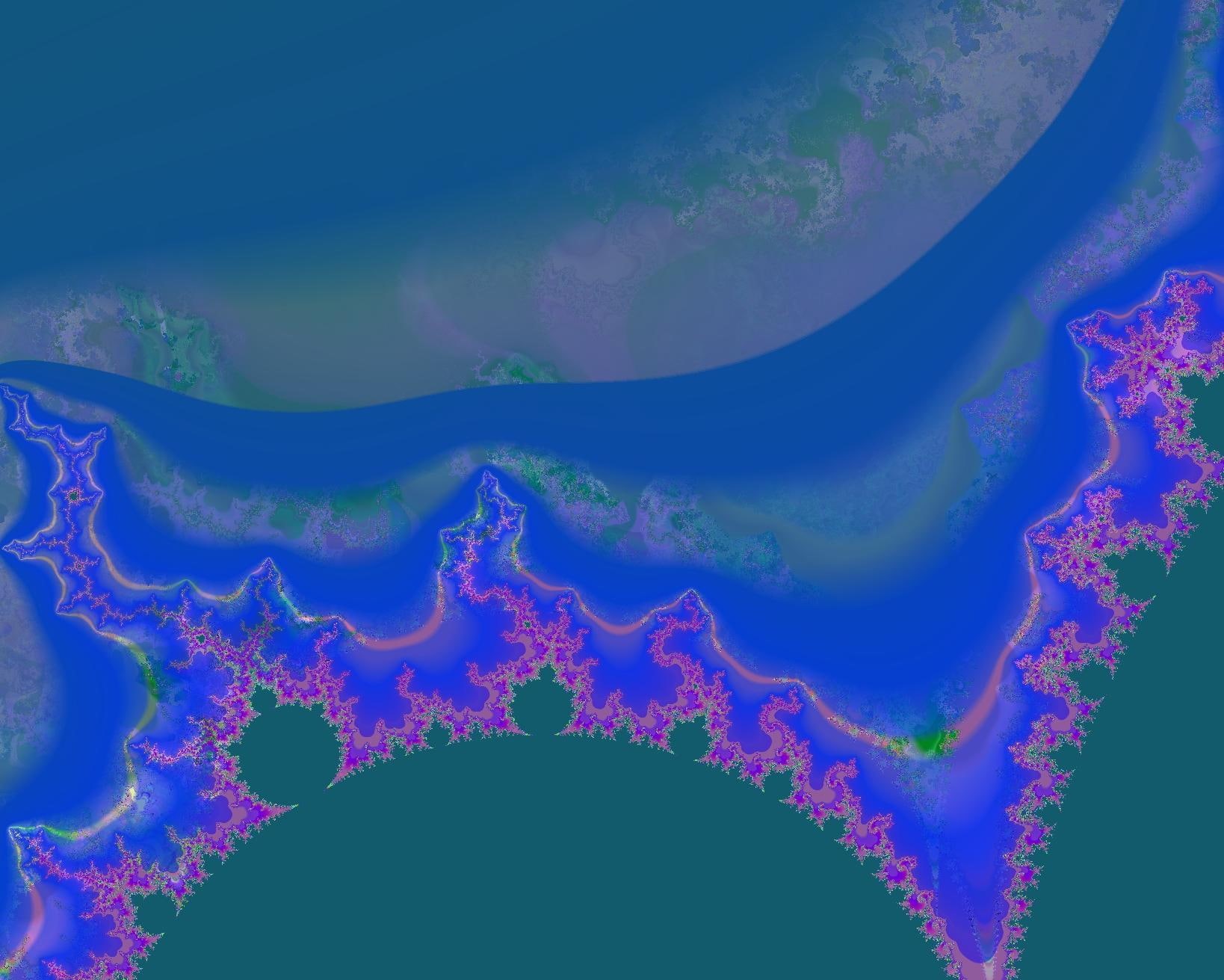 layered, fractal, mandelbrot, 720P, blue, frequency, HD Wallpaper