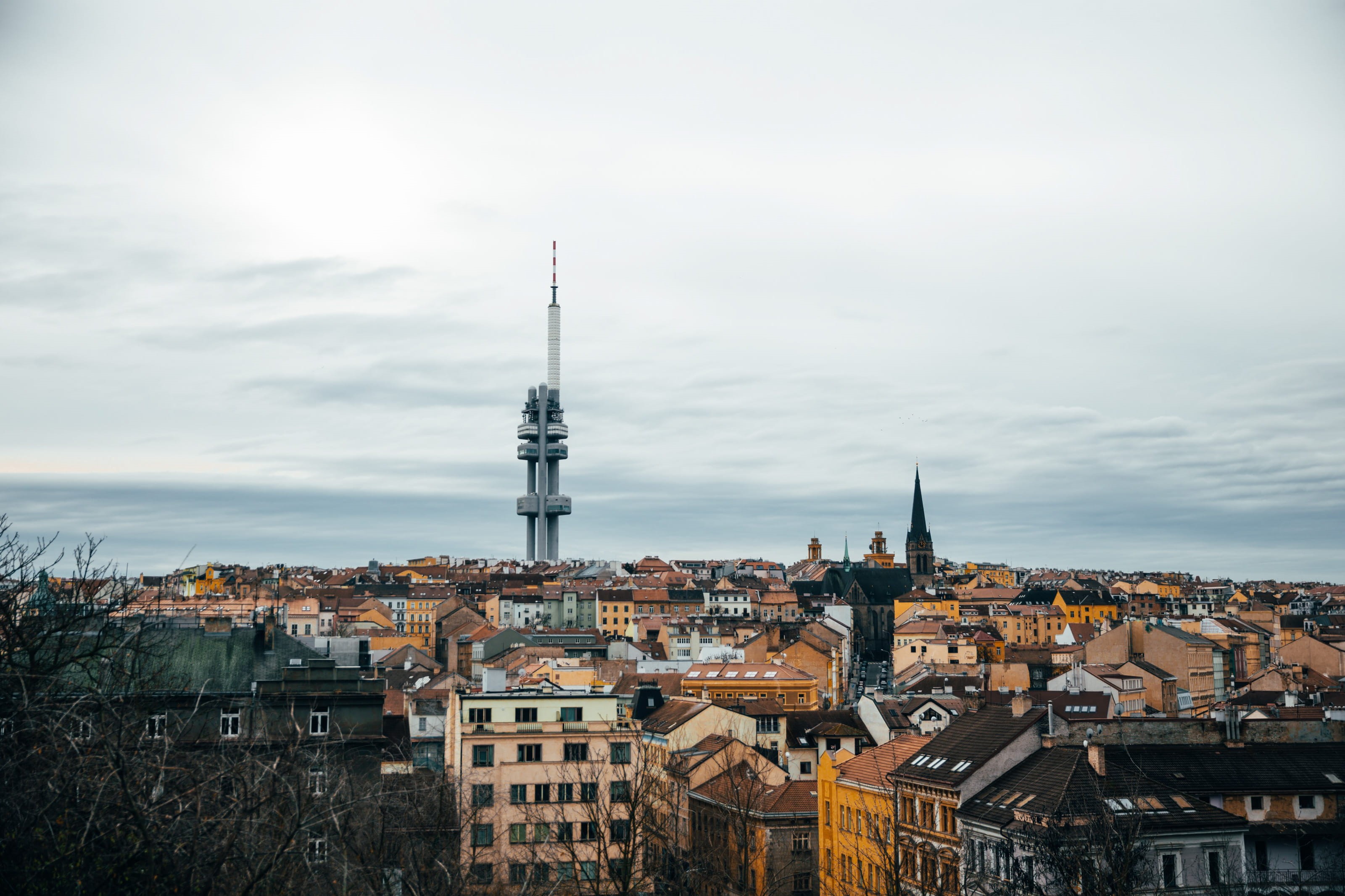 tv, residential district, radio, travel destinations, vertical, building, old, exterior, wave, travel, architecture, transmitter, town, wireless, crowded, HD Wallpaper