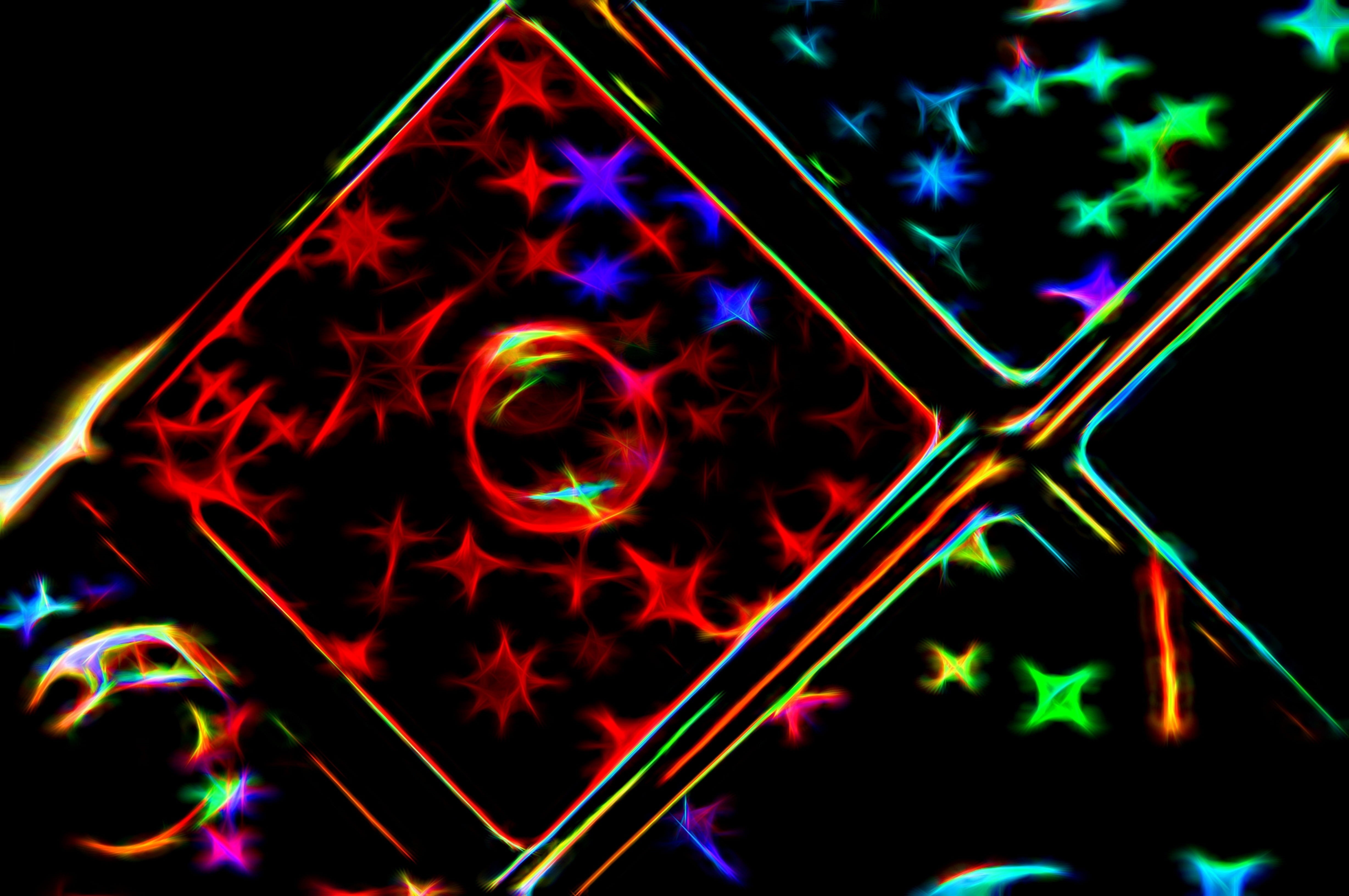 nightlife, black, blue, vivid, vibrant, magical, motion, magic, futuristic, neon, decoration, star - space, colorful, glow, light, shine, lighting equipment, HD Wallpaper