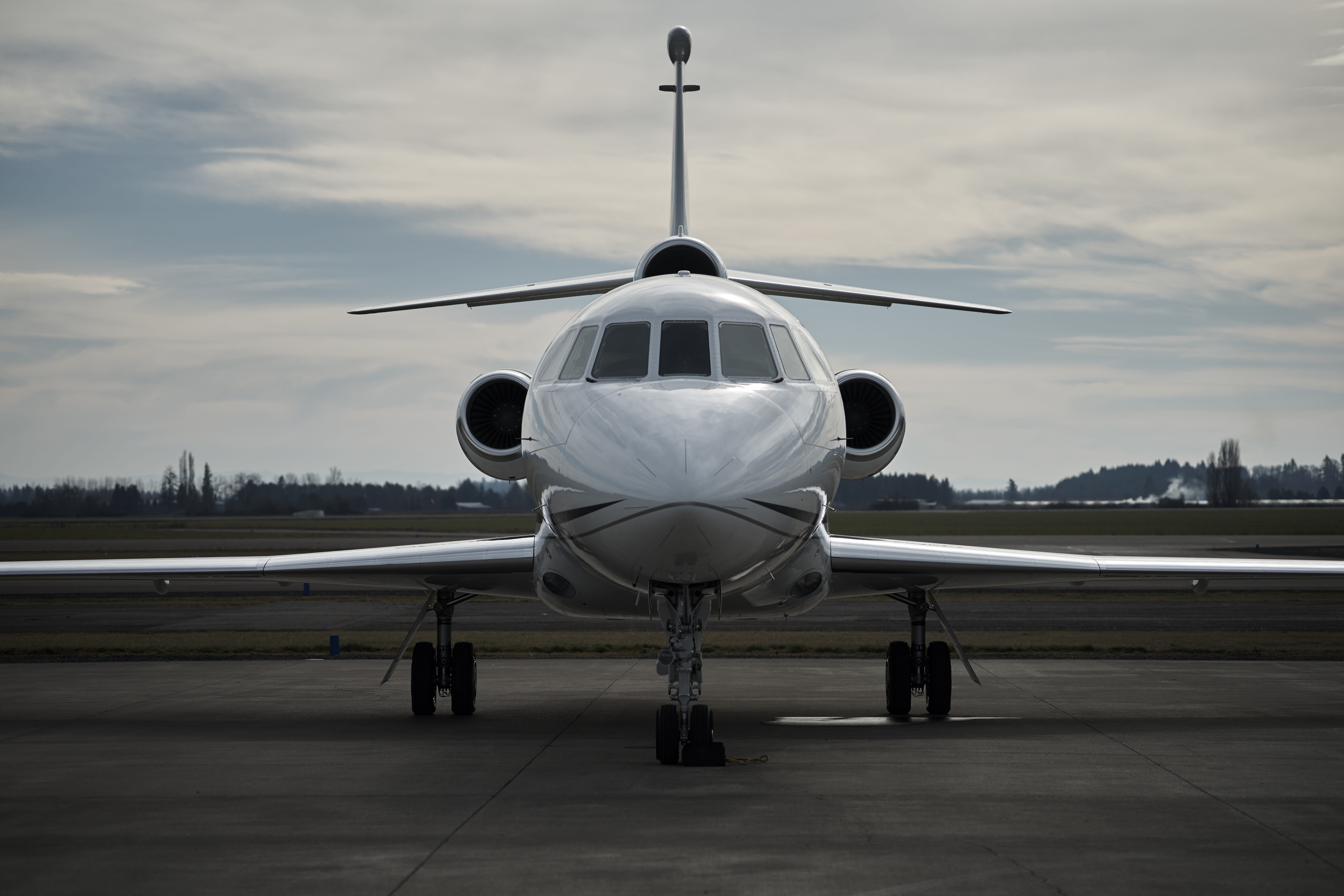 clouds, transportation, corporate jet, air vehicle, aircraft, outdoors, day, tarmac, road, aerospace industry, jet, aviate, propeller, airport, stationary, HD Wallpaper