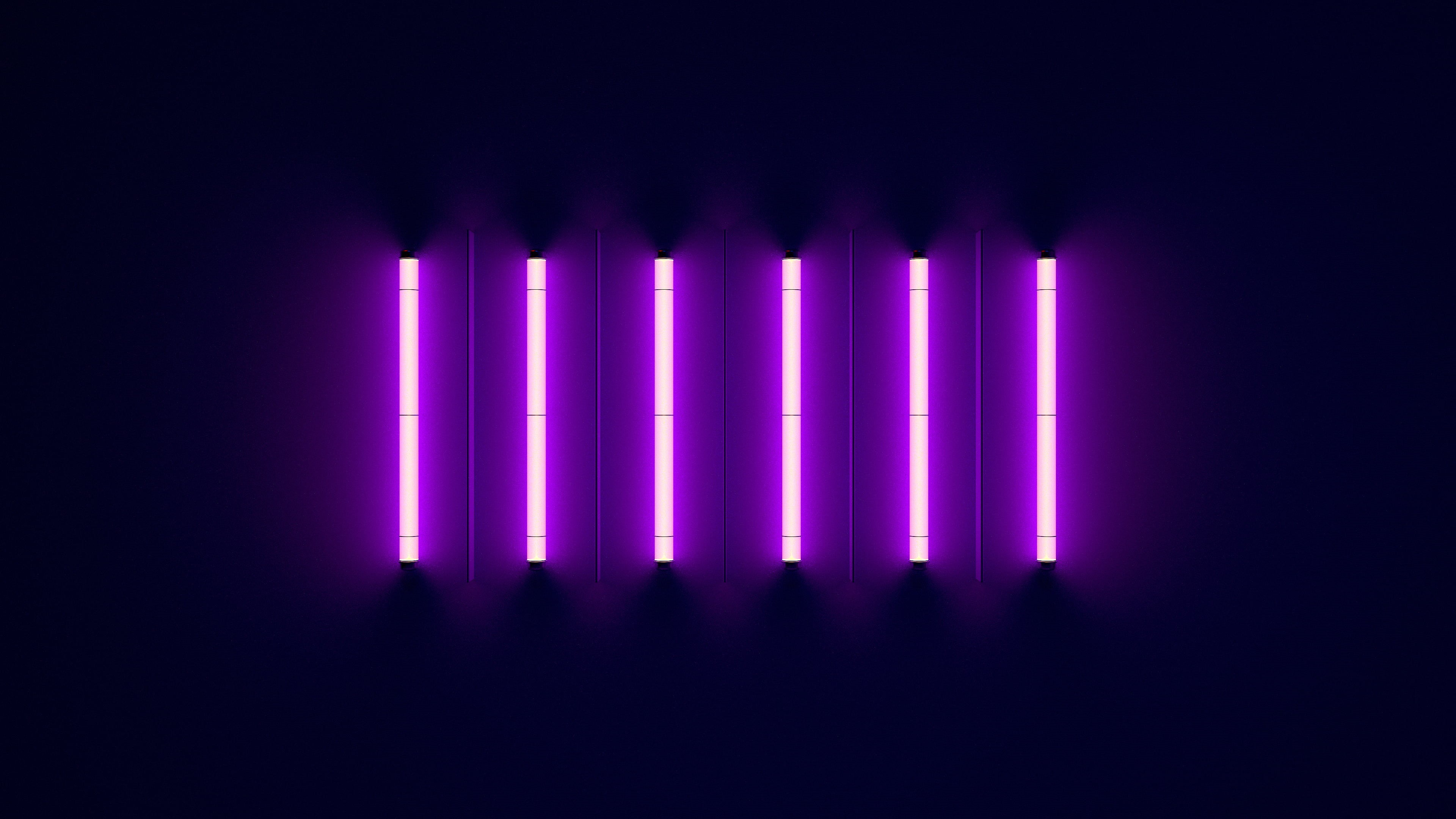 Artistic, Neon, Purple, 4K, HD Wallpaper