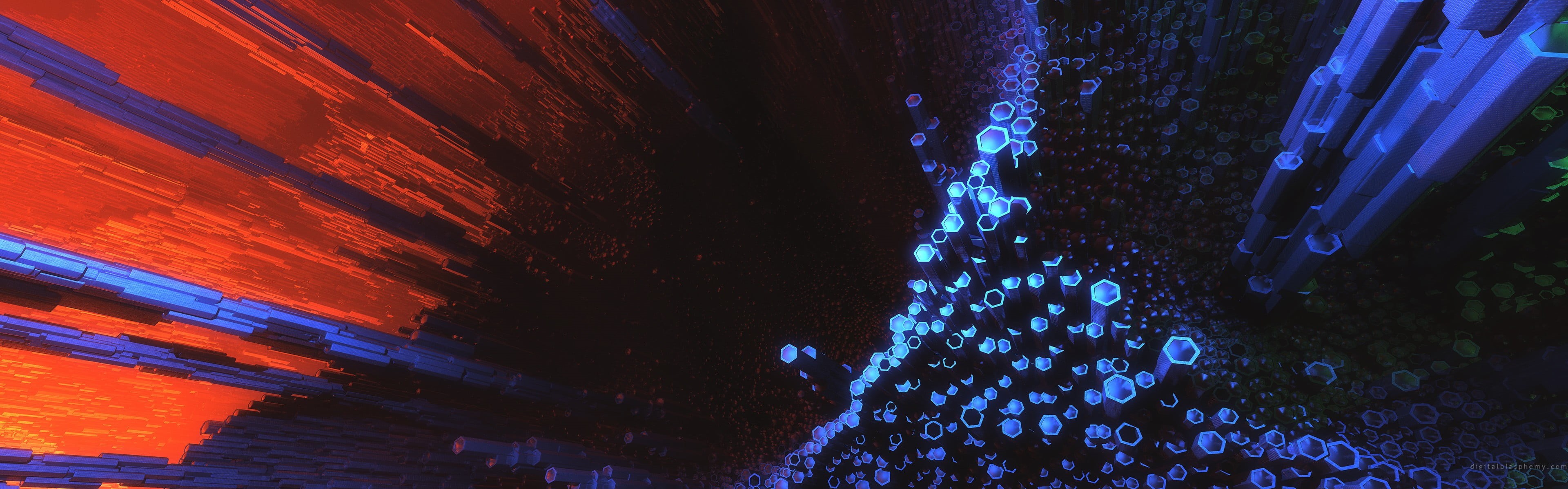light - natural phenomenon, close-up, lighting equipment, no people, 4K, purple, illuminated, water, neon colored, pattern, blue, indoors, nature, multiple display, HD Wallpaper