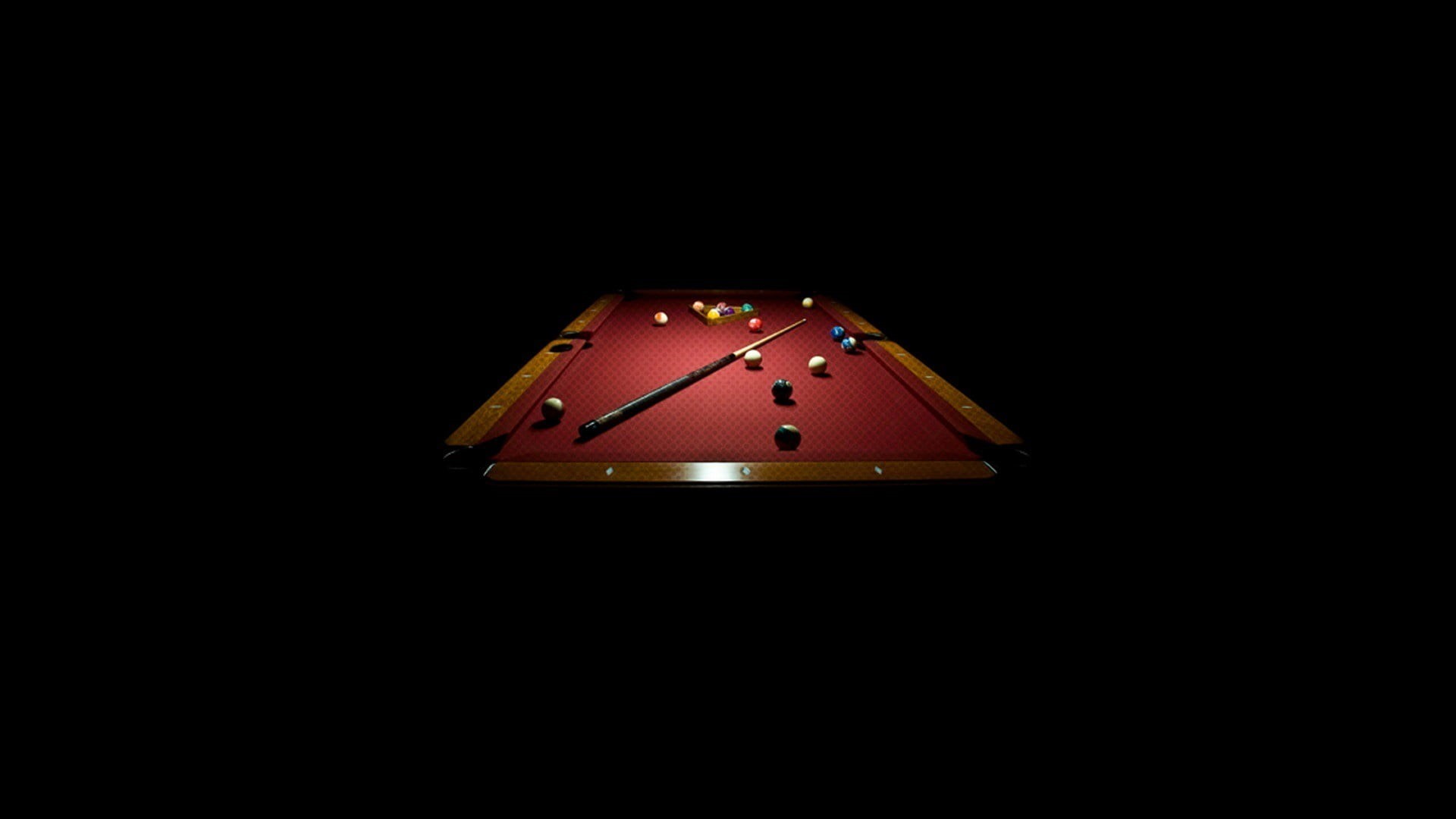 balls, studio shot, geometric shape, night, pool, copy space, game, shape, black background, indoors, table, dark, pool table, darkroom, single object, HD Wallpaper
