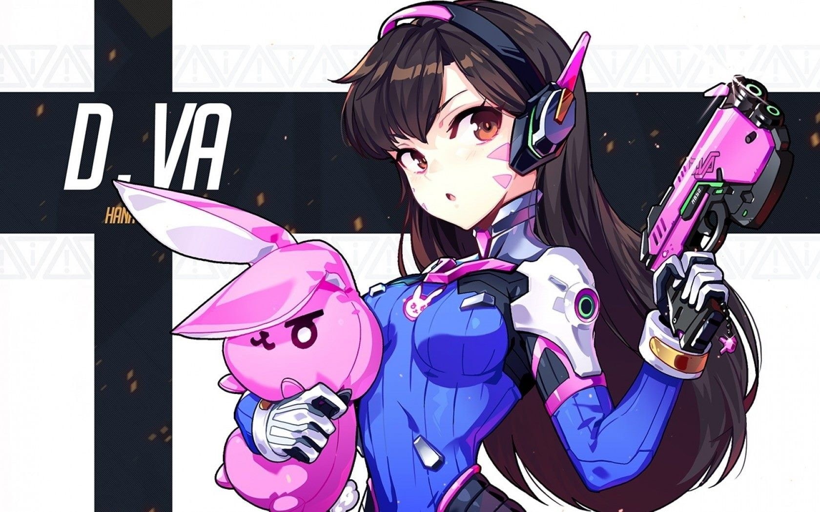 blue, Overwatch, purple, representation, warm clothing, females, child, childhood, leisure activity, front view, suit, D.Va (Overwatch), women, girls, illustration, HD Wallpaper