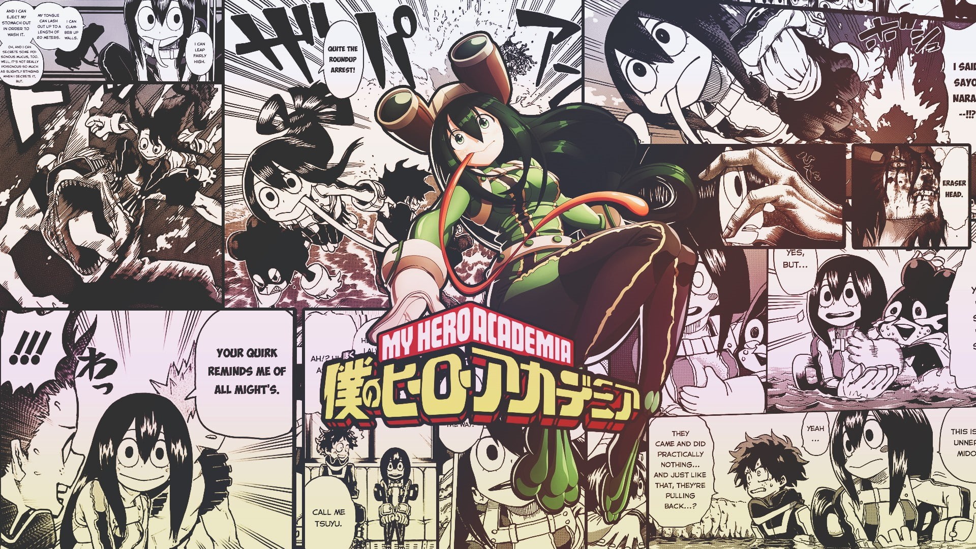 Tsuyu Asui, Boku no Hero Academia, anime girls, 1080P, HD Wallpaper