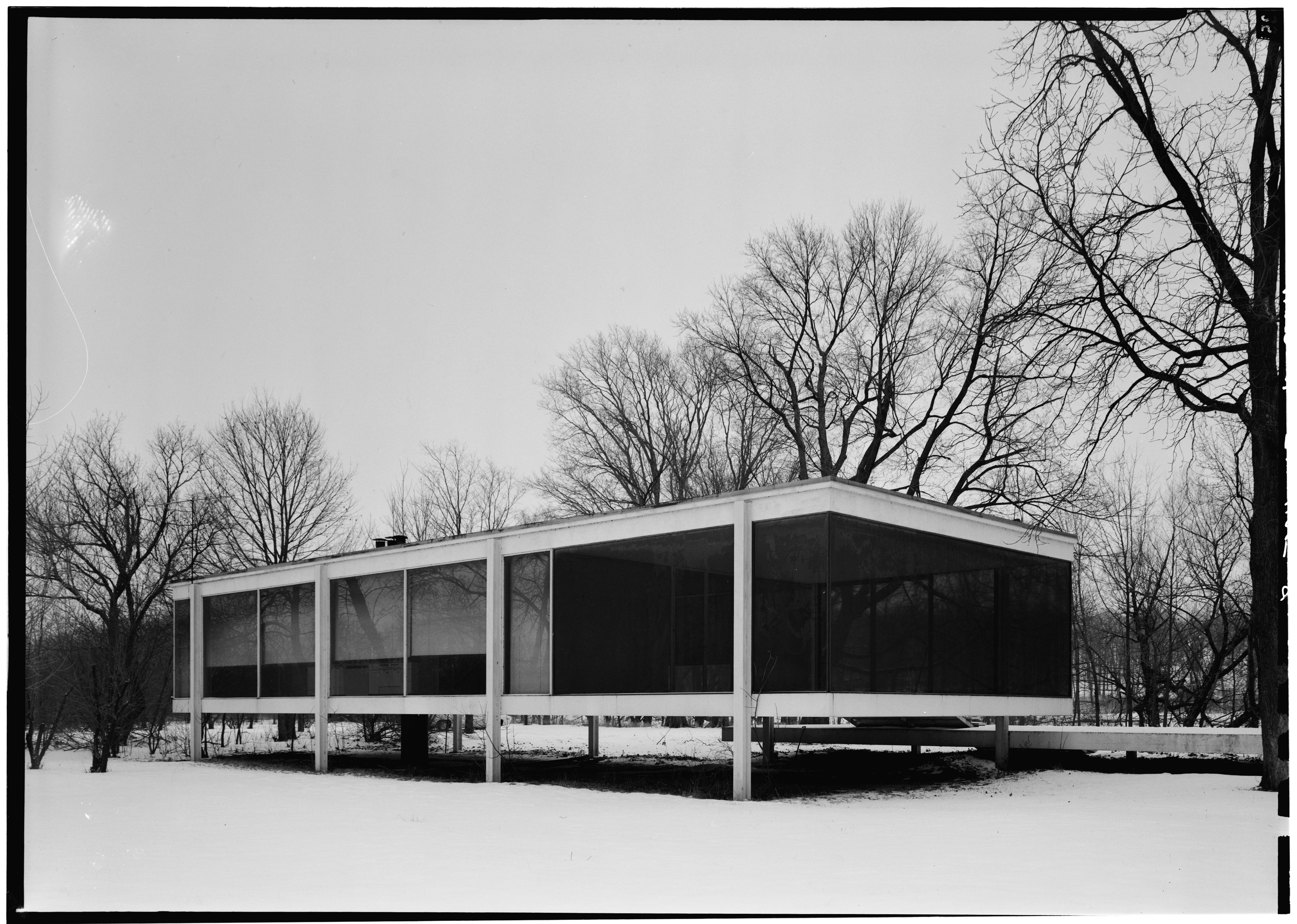 x, modern, houses, architecture, 4K, mies, farnsworth, hd, der, house, art, rohe, van, HD Wallpaper