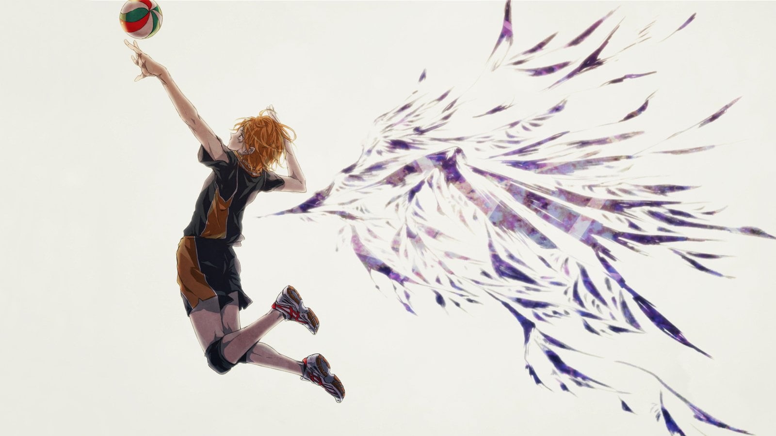 freedom, Haikyu!!, character, jumping, outdoors, 720P, mid-air, illustration, women, arms raised, Sport, nature, full length, male, Shōyō Hinata, human limb, HD Wallpaper