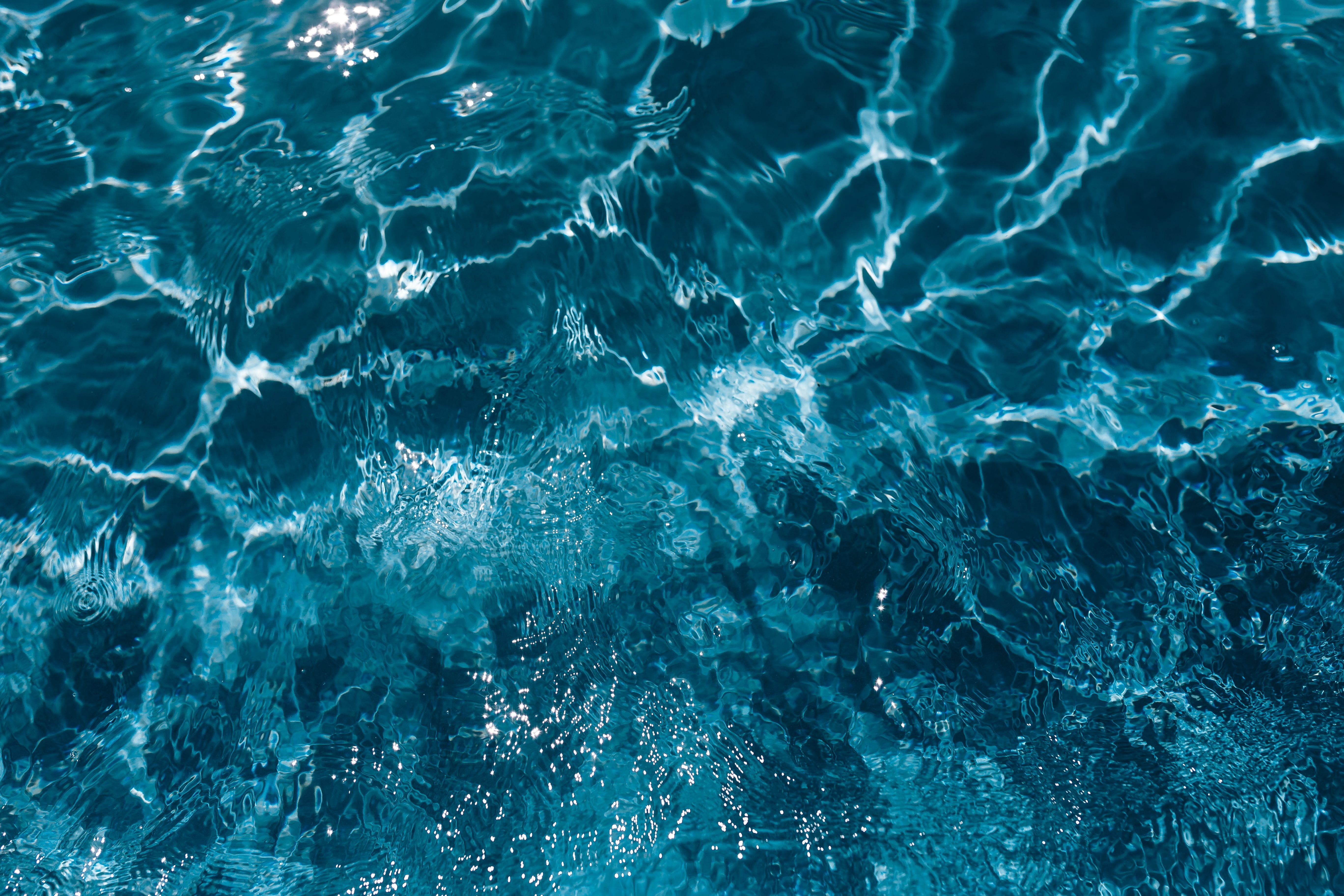 nature, sunny, wave, outdoors, waterfront, rippled, turquoise colored, transparent, backgrounds, sea, no people, full frame, water, pool, background, day, HD Wallpaper