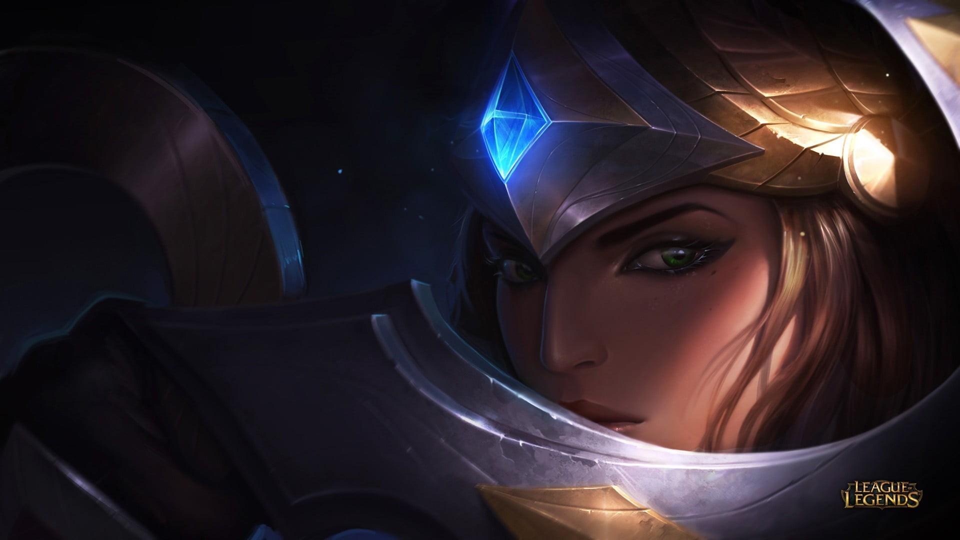 close-up, human body part, dark, league, leisure activity, fantasy art, video games, Sivir, portrait, adult, headshot, legends, young women, HD Wallpaper