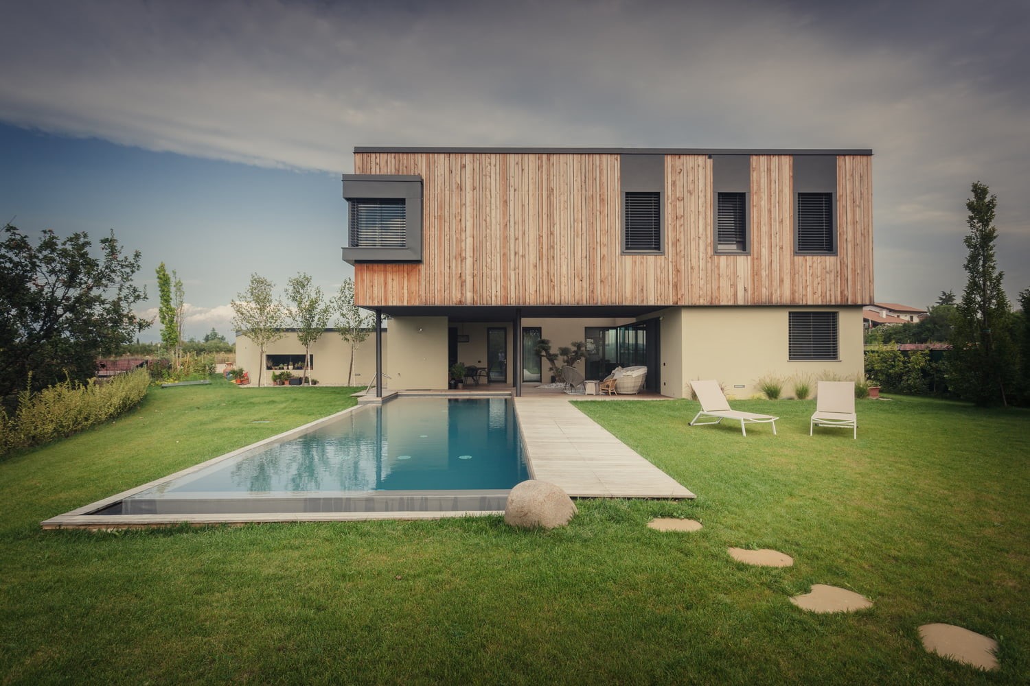 swimming pool, modern, house, luxury, architecture, 720P, mansions, HD Wallpaper