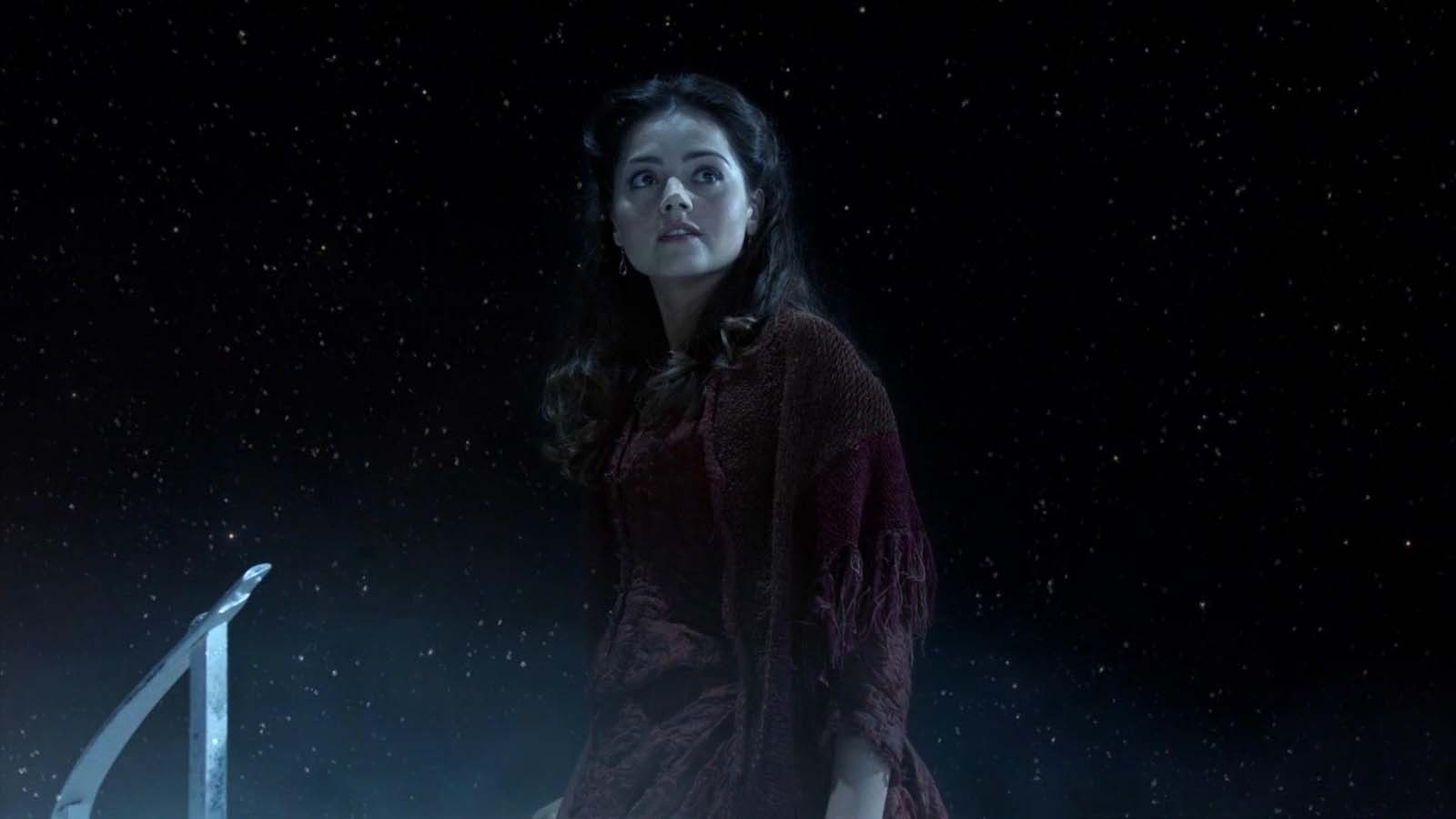 casual clothing, Jenna Louise Coleman, watching, standing, women, star - space, contemplation, 720P, looking, astronomy, BBC, indoors, TV, studio shot, HD Wallpaper