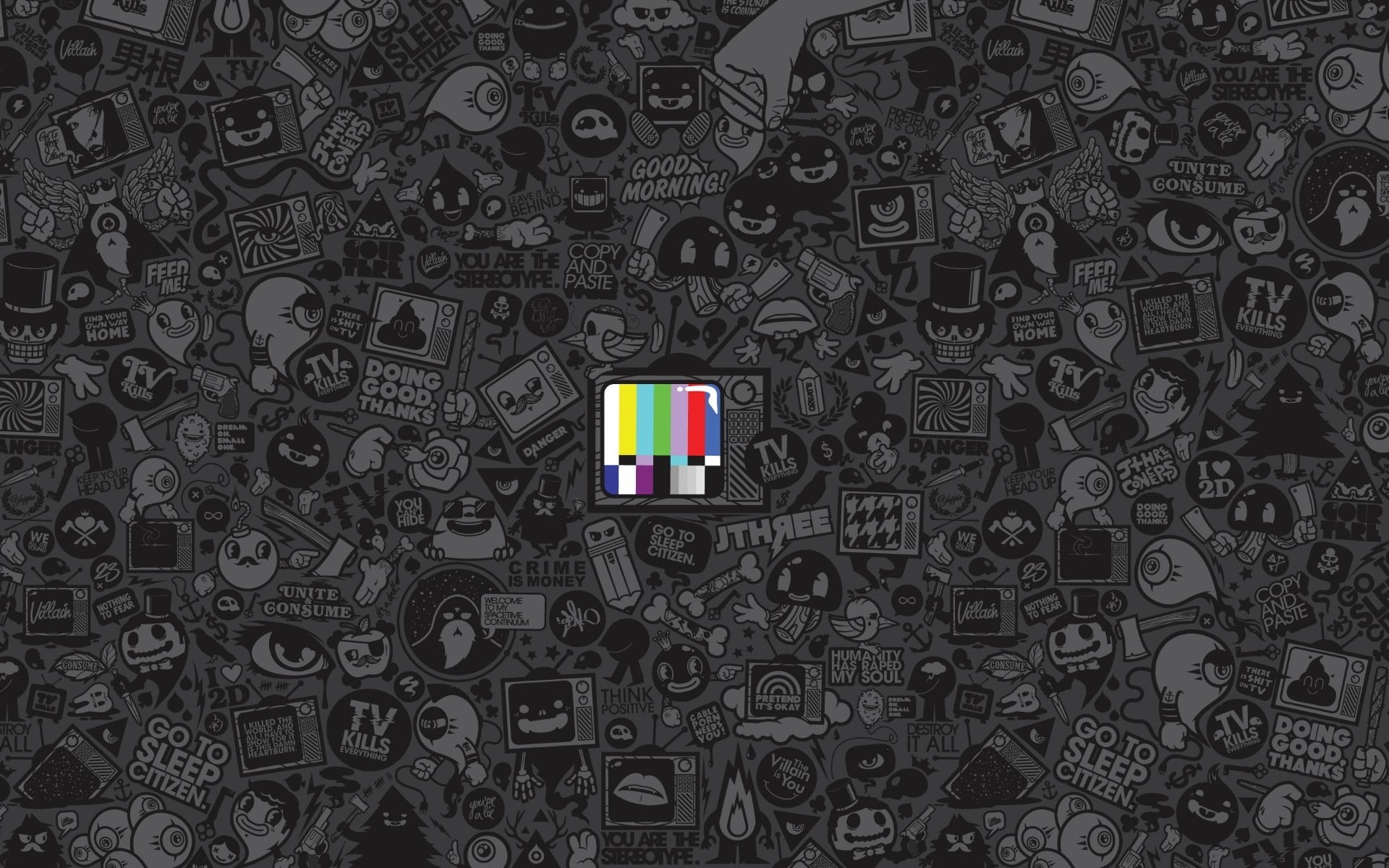 no people, design, computer, technology, large group of objects, digital art, pattern, connection, 1080P, shape, colorful, illustration, still life, TV, HD Wallpaper