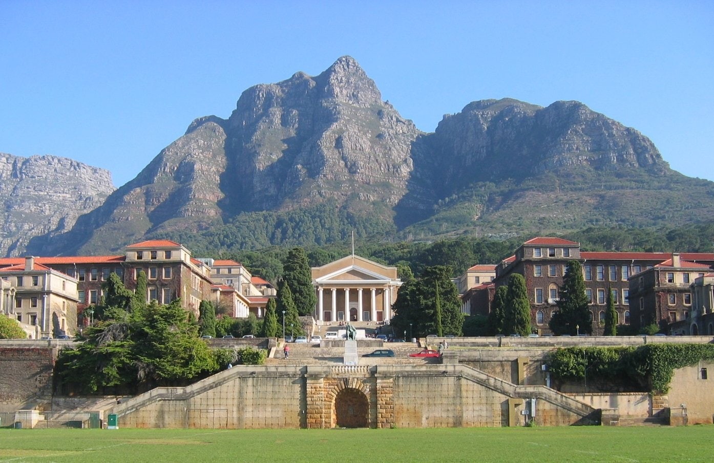 no people, residential district, scenics - nature, beauty in nature, nature, day, blue, South Africa, building exterior, plant, sky, University of Cape Town, HD Wallpaper