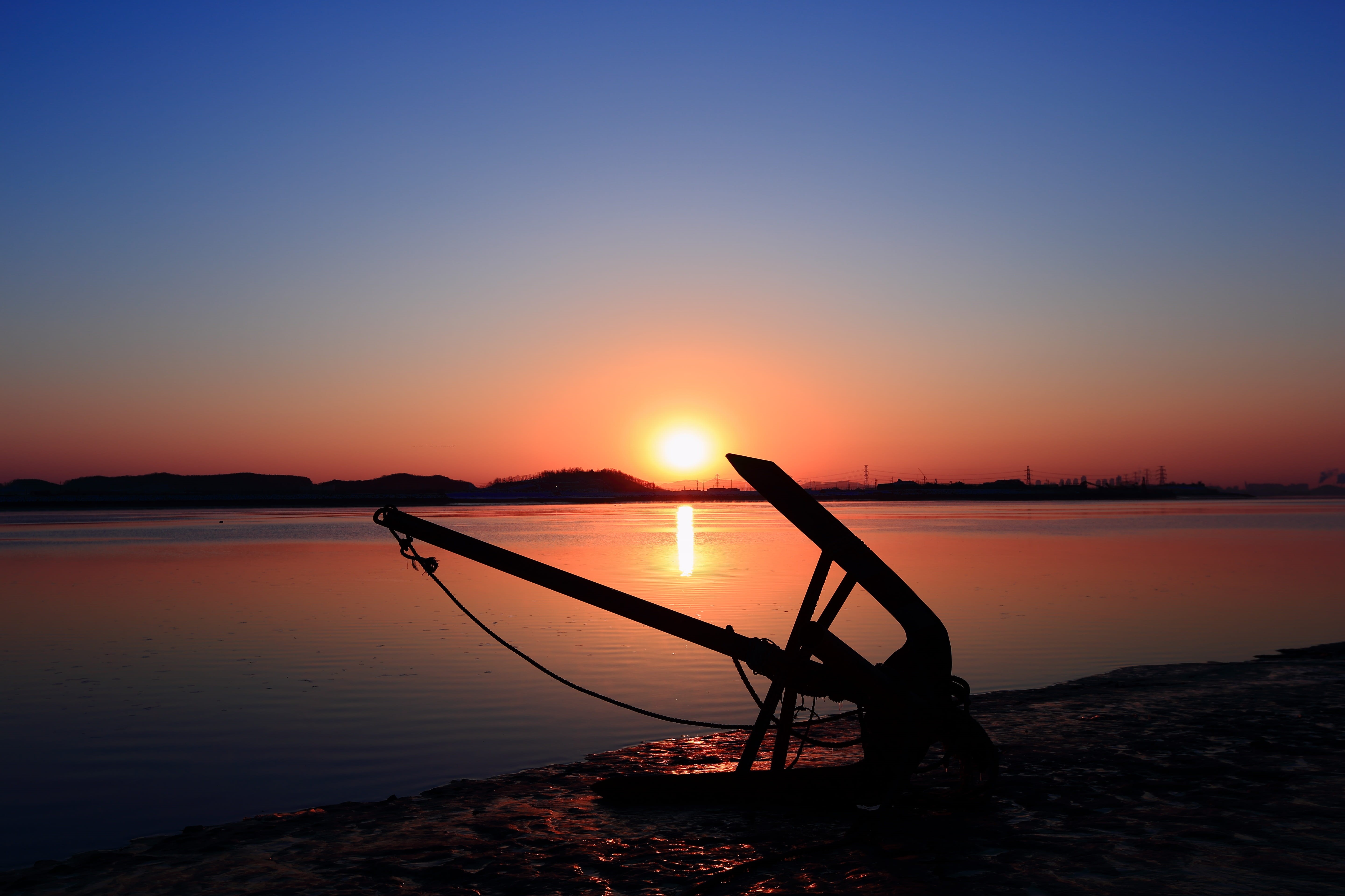 outdoors, sulfuric also, tranquil scene, idyllic, scenics, silhouette, Sunrise, tranquility, sunset, beauty in nature, water, sky, scenics - nature, reflection, HD Wallpaper
