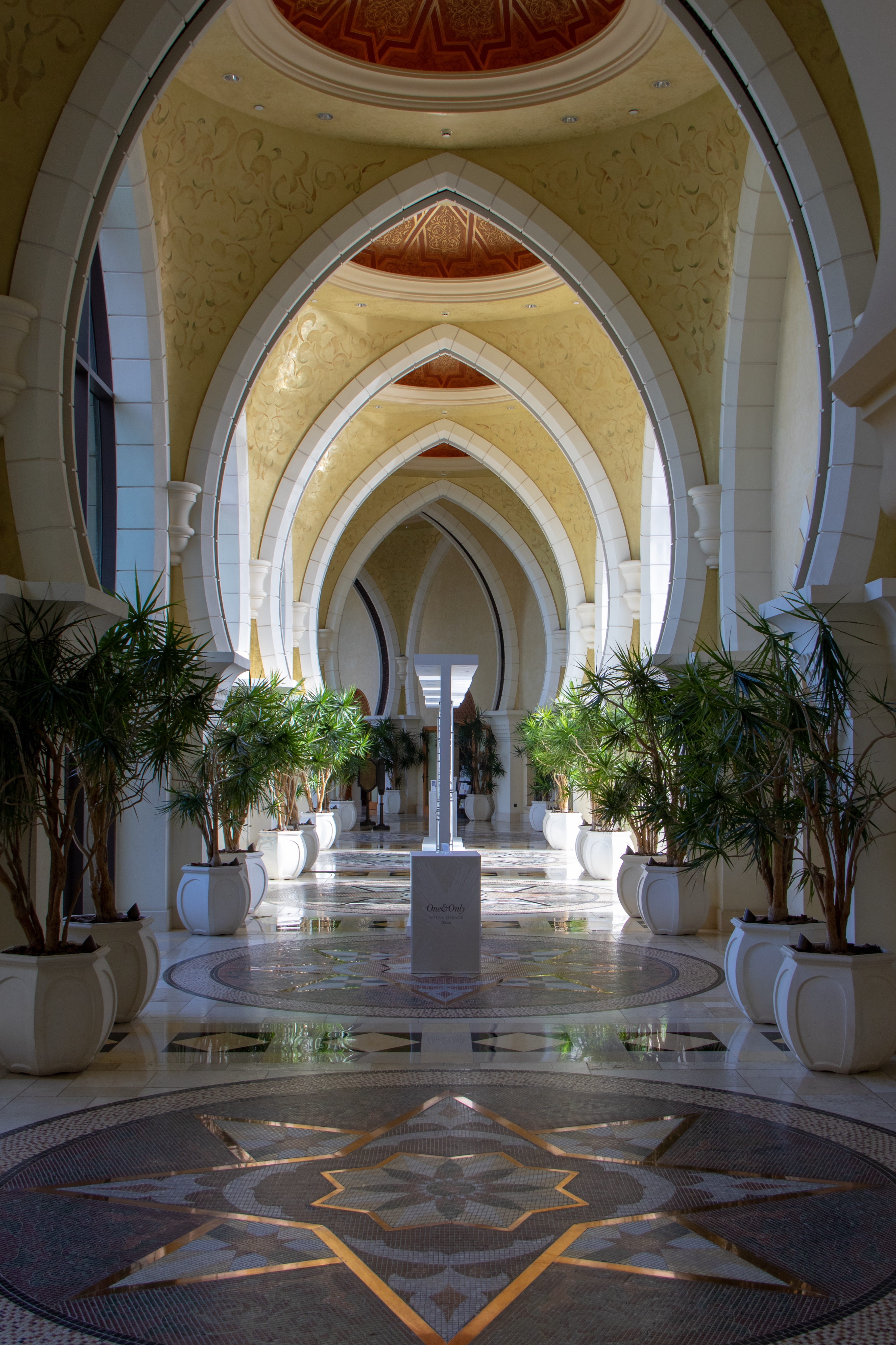 flooring, potted plant, uae, ceiling, shapes, vase, place of worship, design, rug, pottery, white, interior, arch, built structure, dubai, star, gray, spirituality, Phone HD Wallpaper