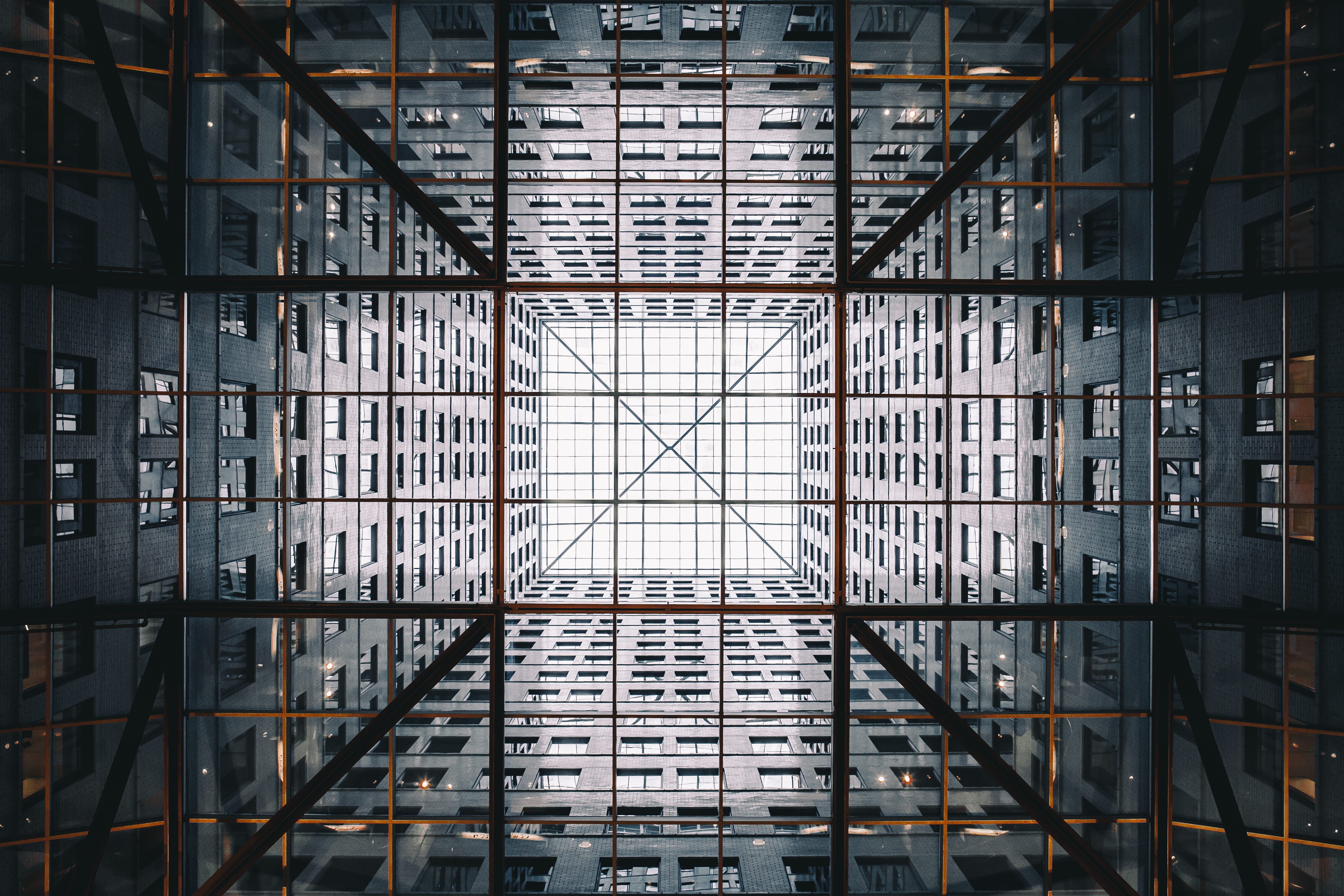 low, modern, technology, glass - material, no people, ceiling, construction, glass items, expression, architectural design, shape, square shape, structure, HD Wallpaper