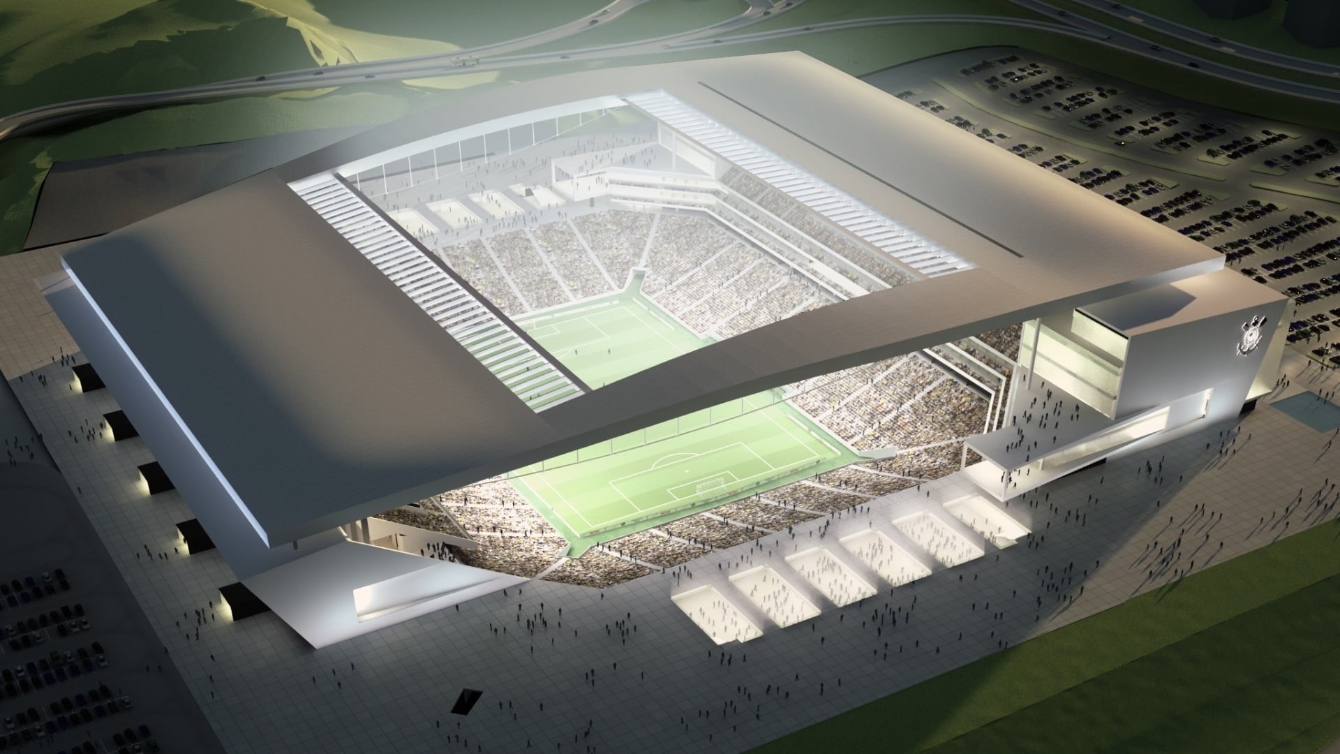computer, industry, high angle view, no people, arena corinthians, day, still life, communication, window, technology, sunlight, stadium, pattern, close-up, HD Wallpaper