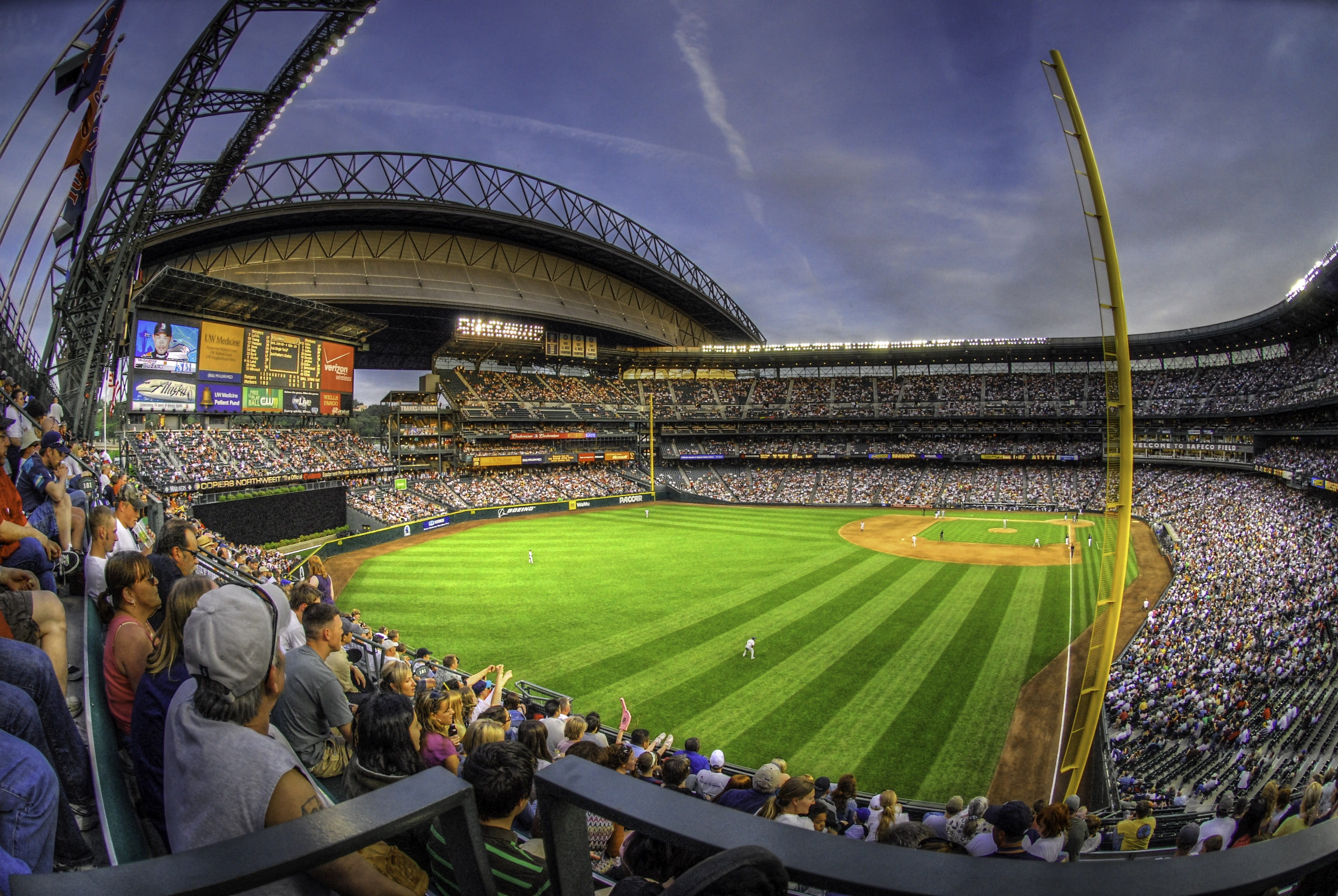 nature, large group of people, home, grass, real people, soccer, women, people, 4K, spectator, Safeco Field, leisure activity, public domain, field, watching, HD Wallpaper