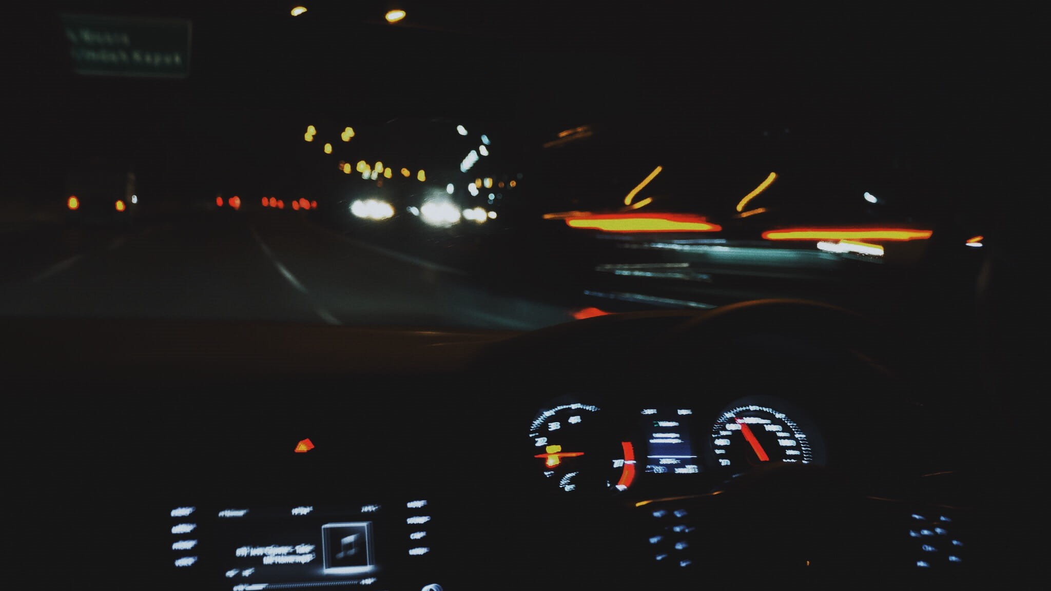 road, windshield, dark, dashboard, meter - instrument of measurement, motion, fast, speedometer, on the move, transportation, 1080P, land vehicle, traffic, HD Wallpaper