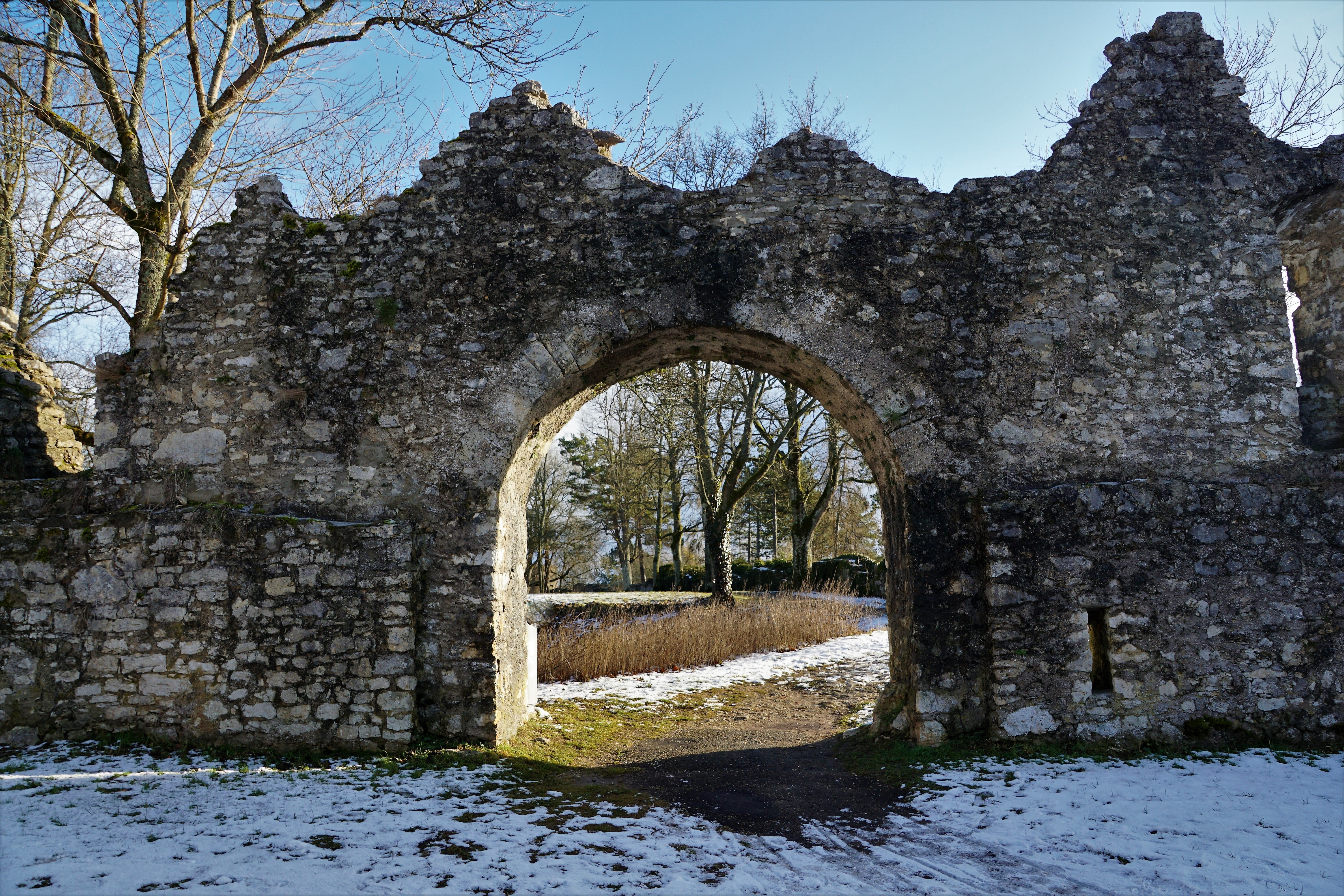 old ruin, nature, culture, center later, hill, europe, magic, solid, wall, germany, cold, stone wall, ice, autumn, defense, fairy castle, landscape, catholic, HD Wallpaper